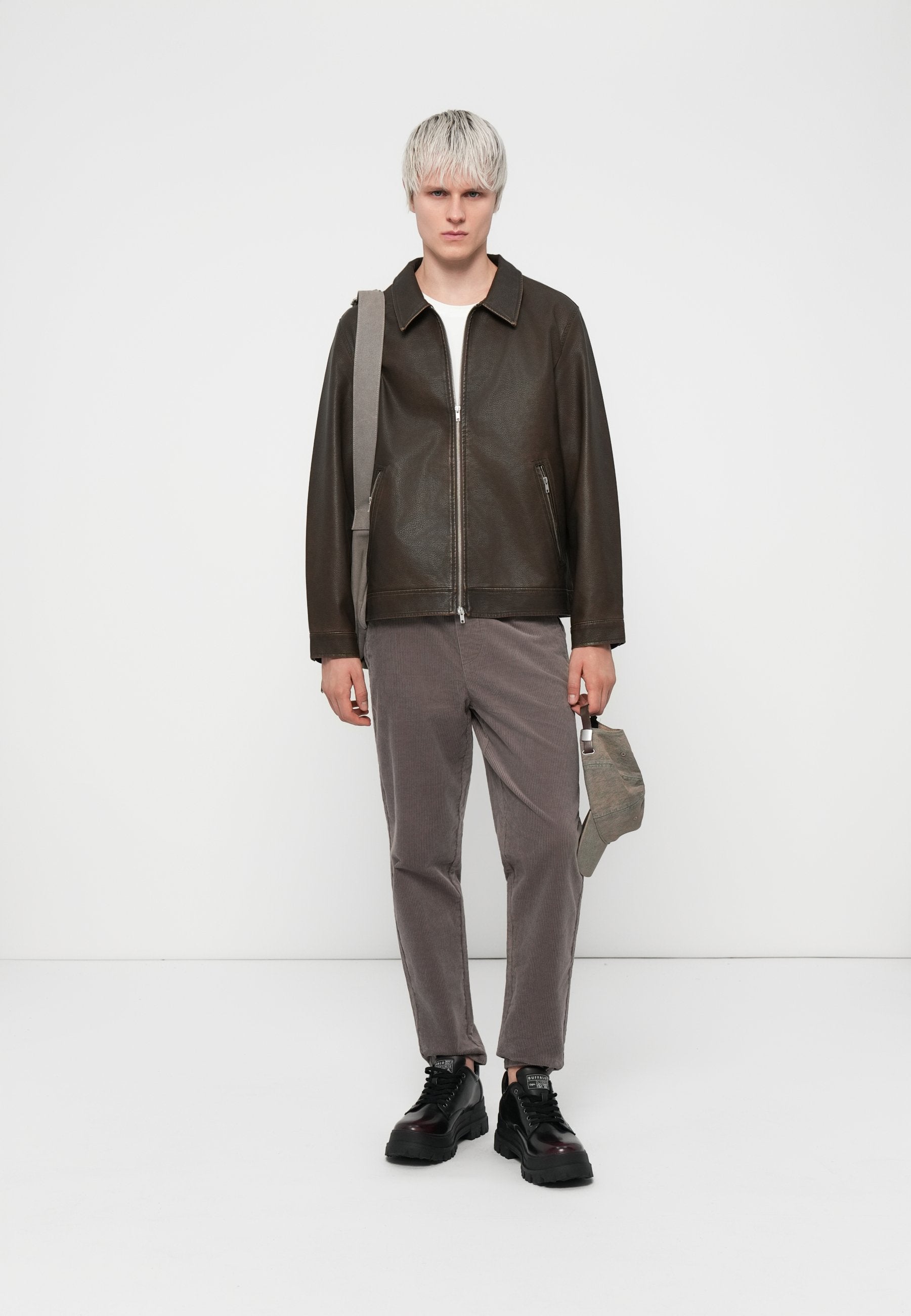 Transitional Transitional - Faux leather jacket - chocolate brown