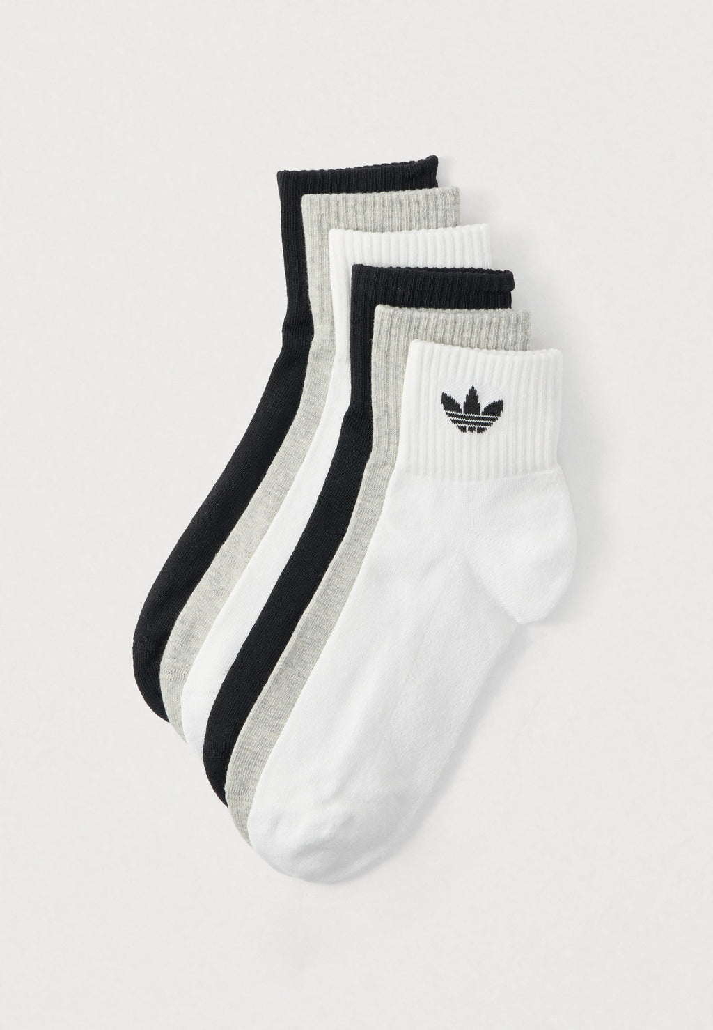 MID ANKLE SCK 6 PACK UNISEX - Socks - white/medium grey heather/black