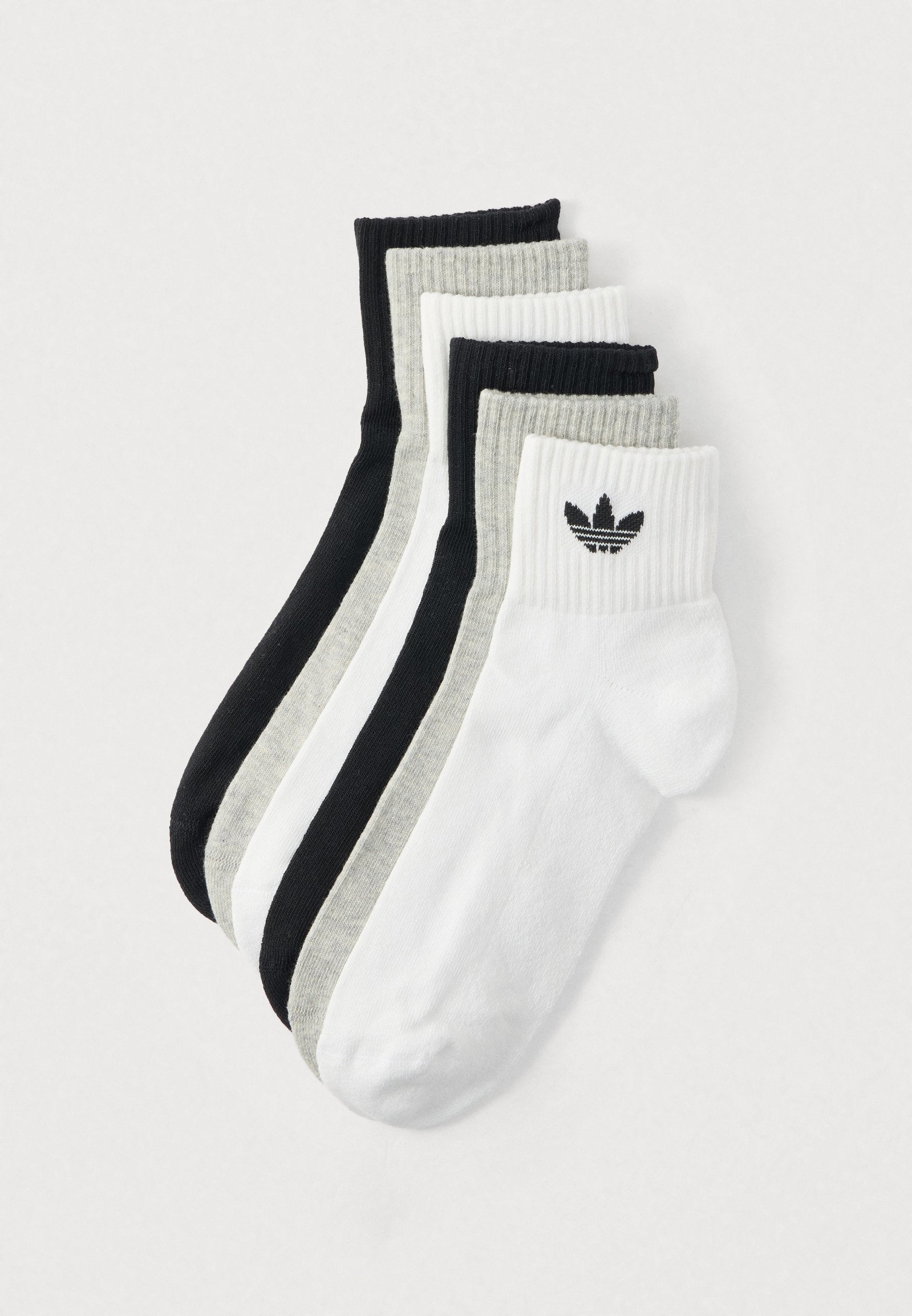 MID ANKLE SCK 6 PACK UNISEX - Socks - white/medium grey heather/black