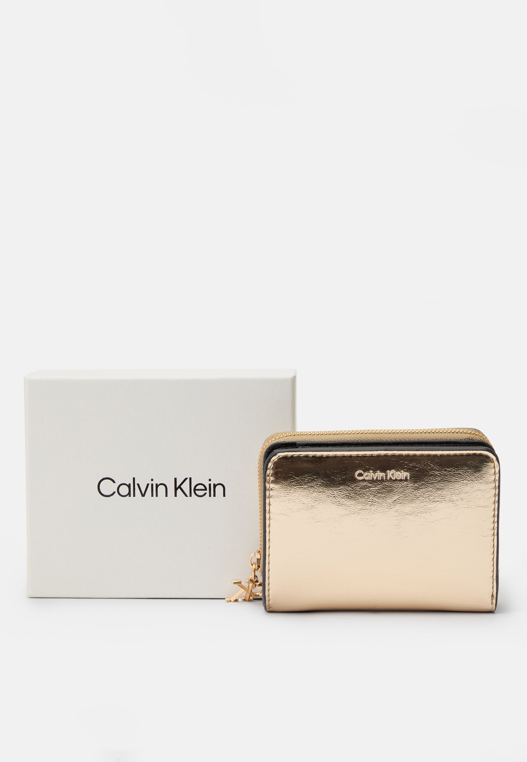 METALLIC FLAP ZIP AROUND - Wallet - gold-coloured
