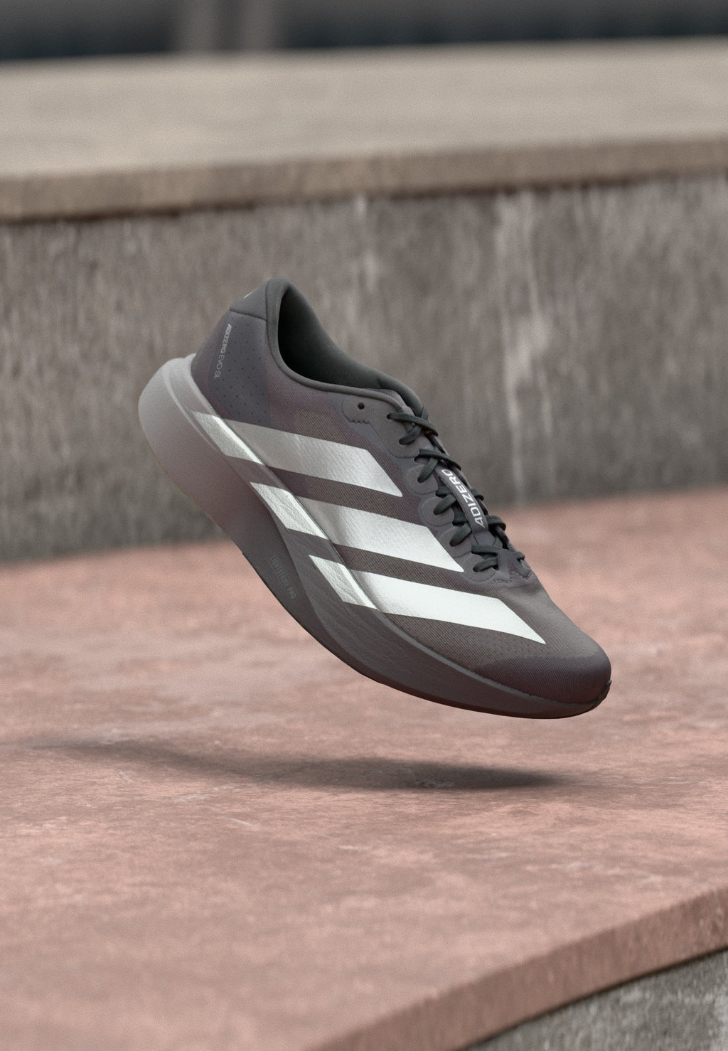 ADIZERO EVO SL M - Trainers - grey strata/silver-coloured metallic/light granite