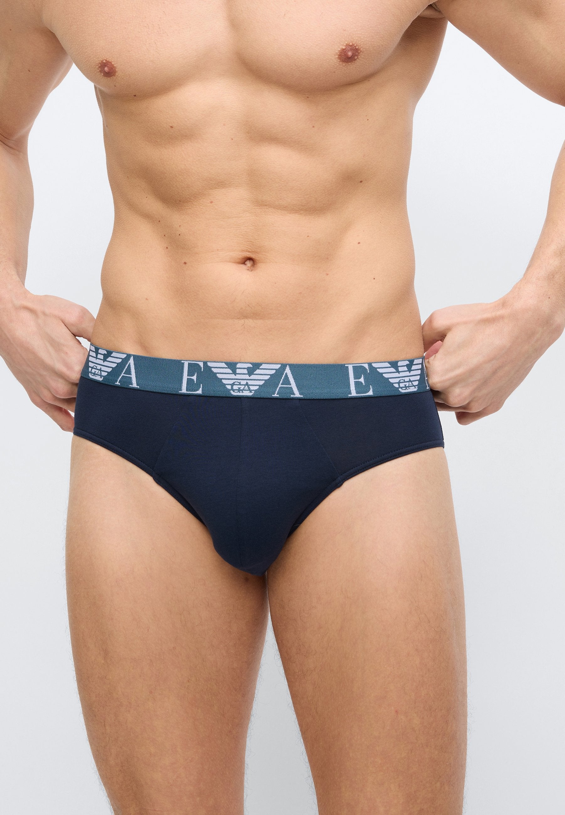 BOLD MONOGRAM BRIEF 3 PACK - Briefs - black/blue