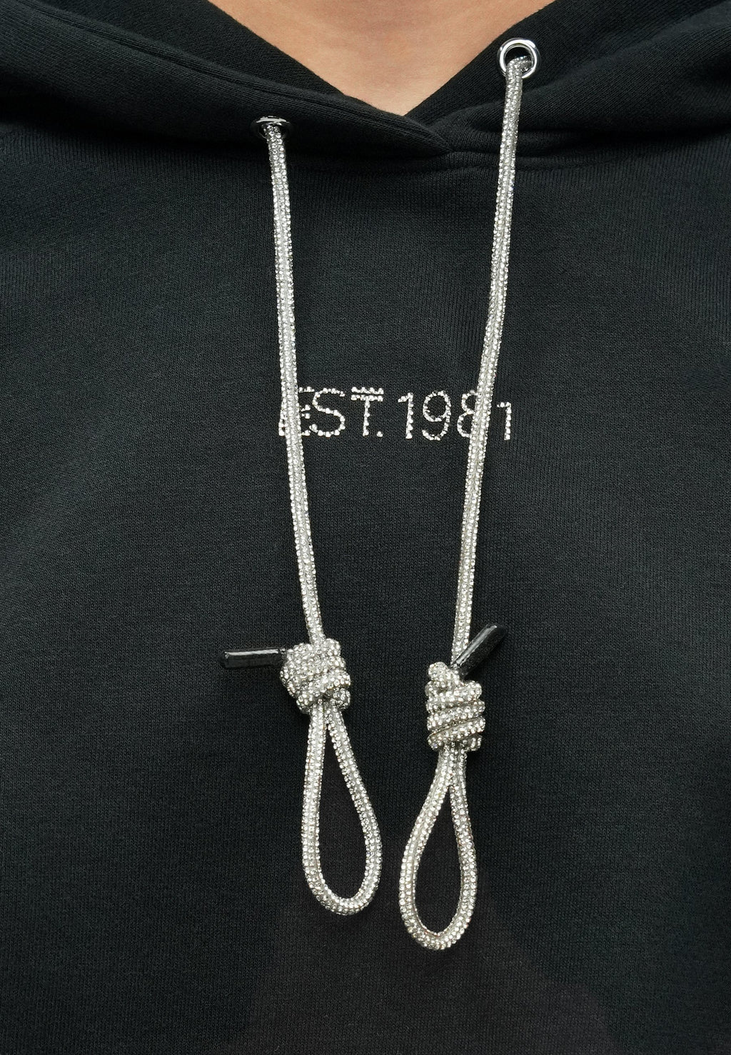 HOODED KRYSTAL  - Sweatshirt - jet black