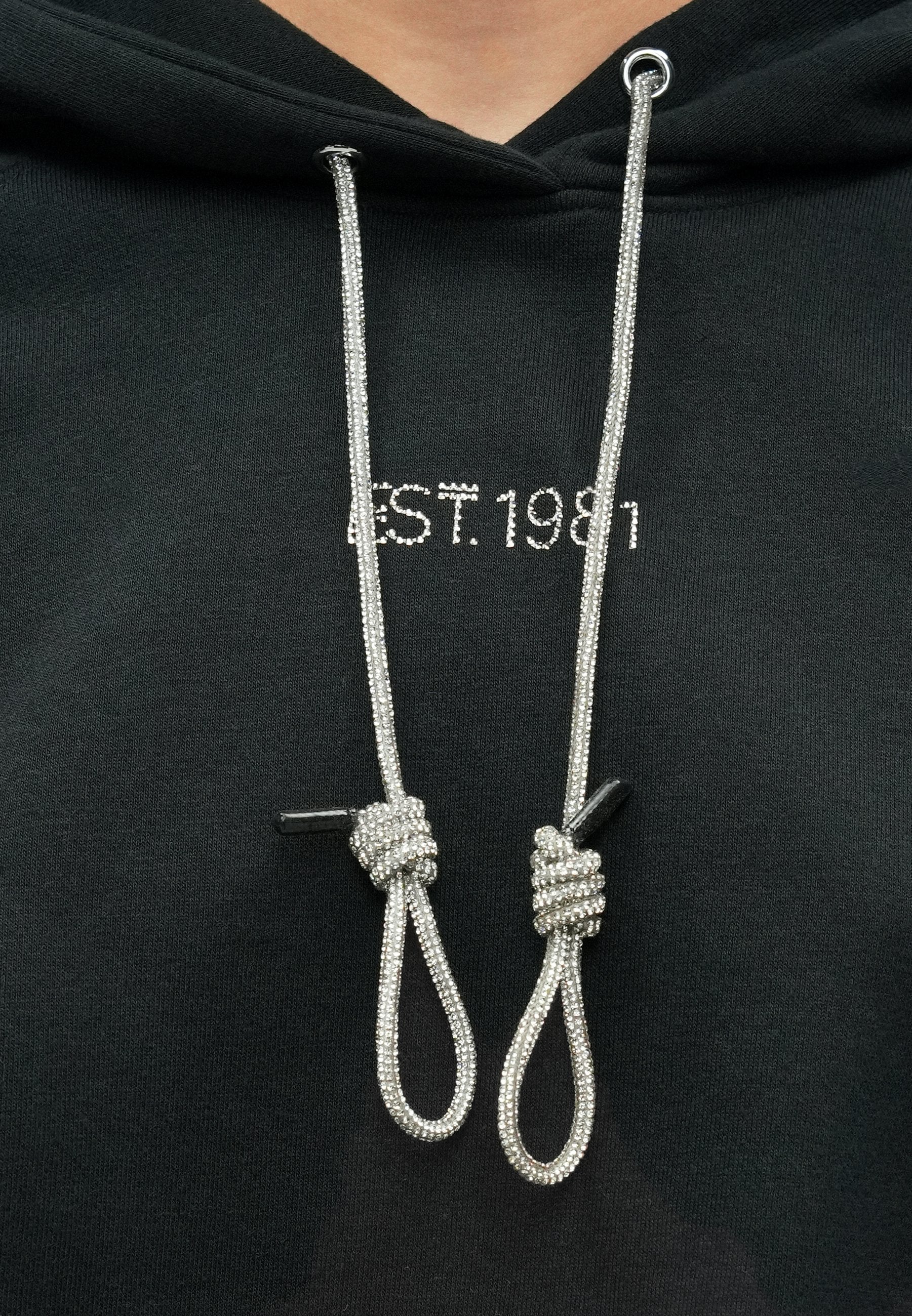 HOODED KRYSTAL  - Sweatshirt - jet black