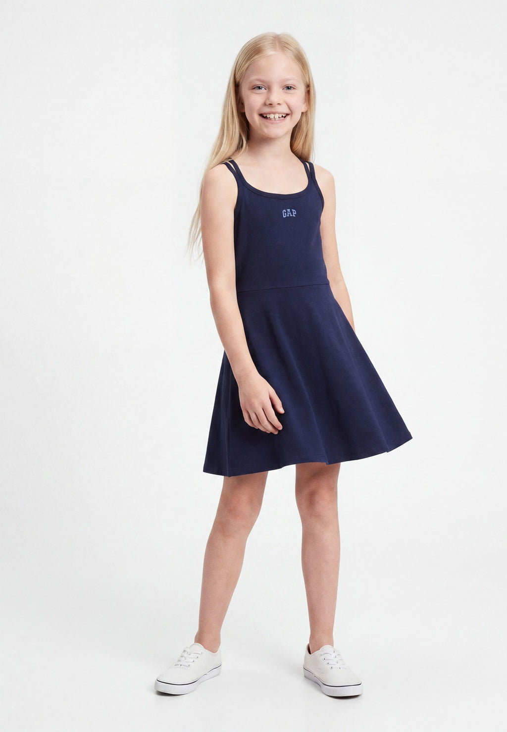 LOGO TANK DRESS - Jersey dress - navy uniform
