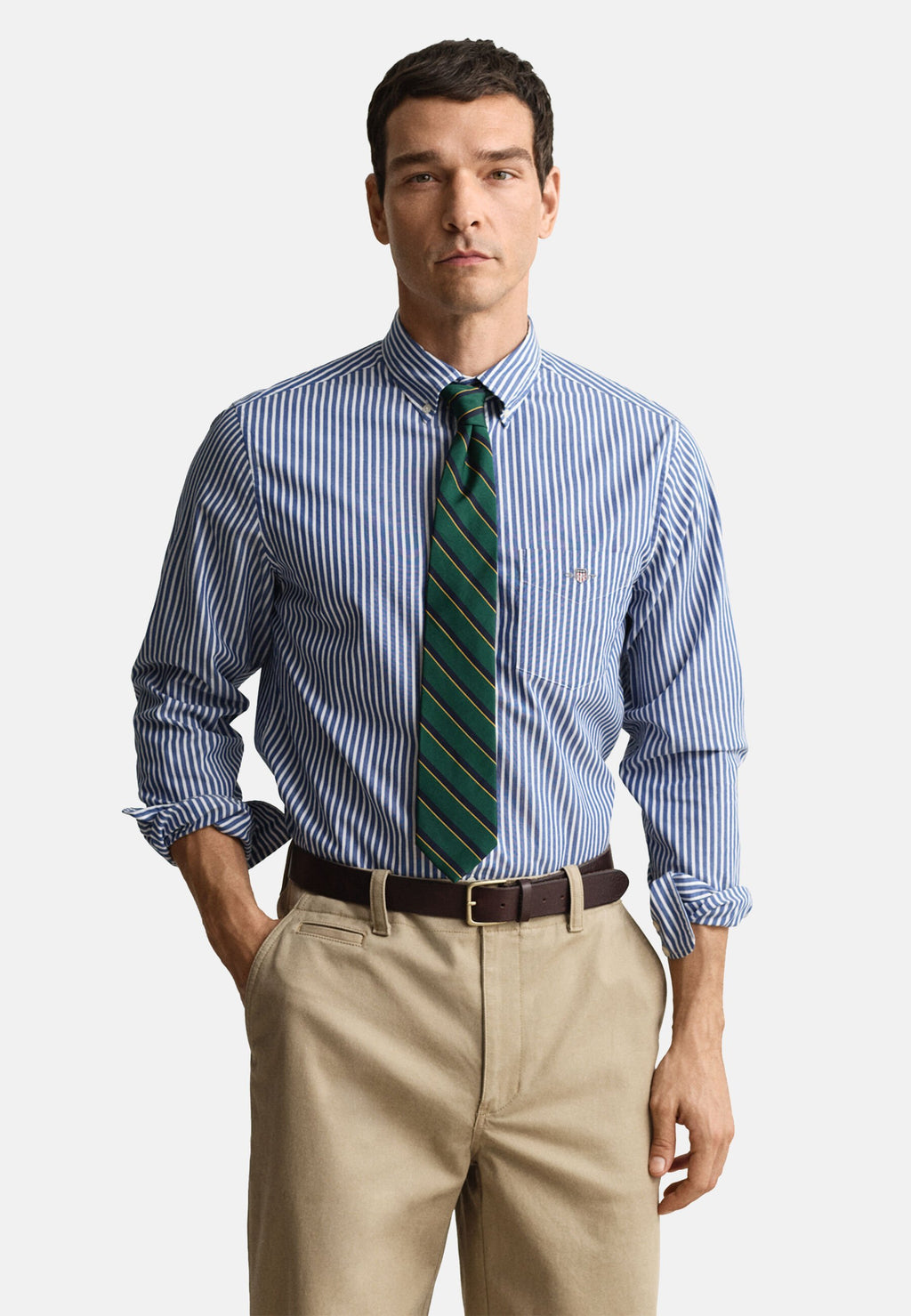 REGULAR FIT - Shirt - marine weiß