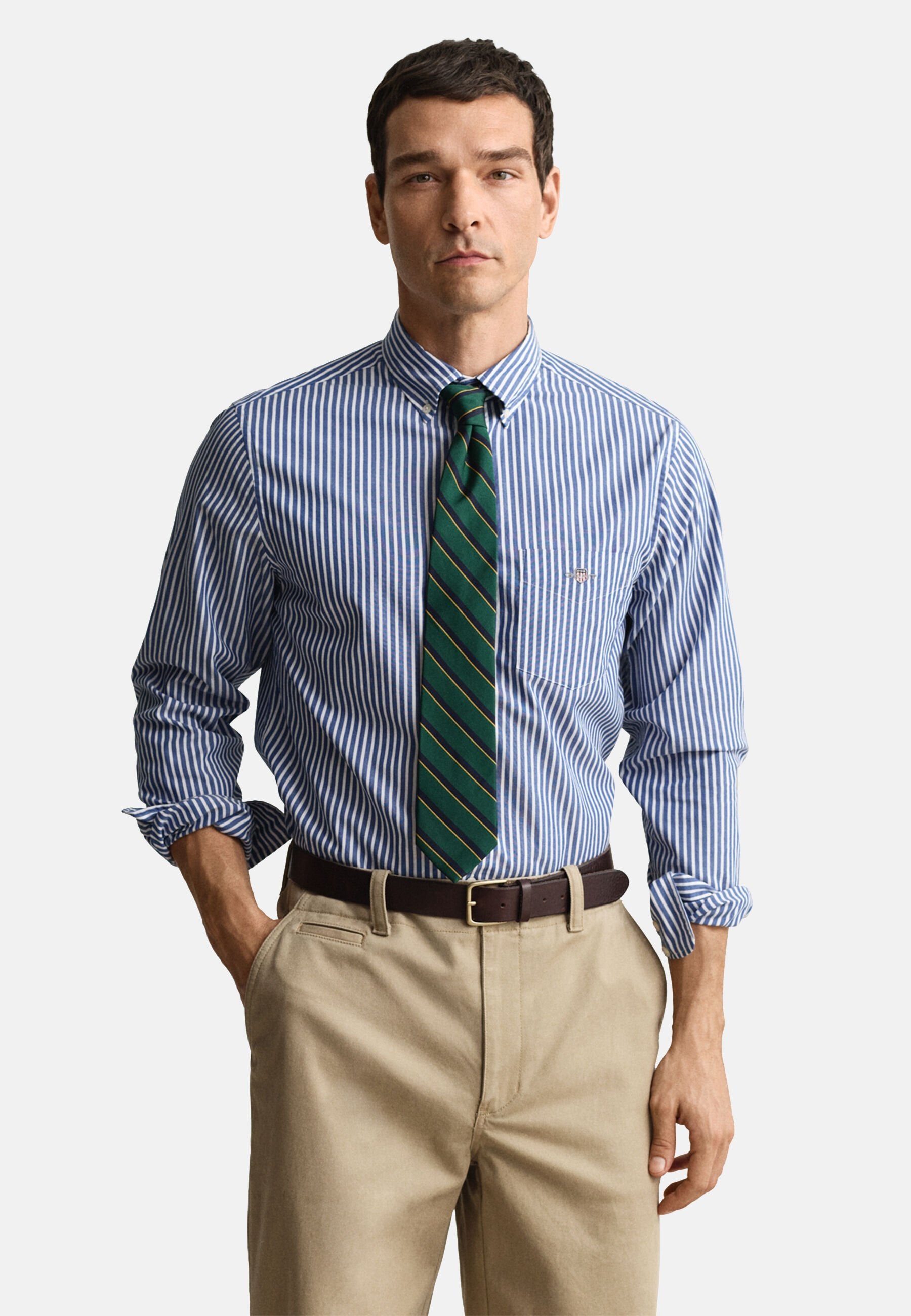REGULAR FIT - Shirt - marine weiß
