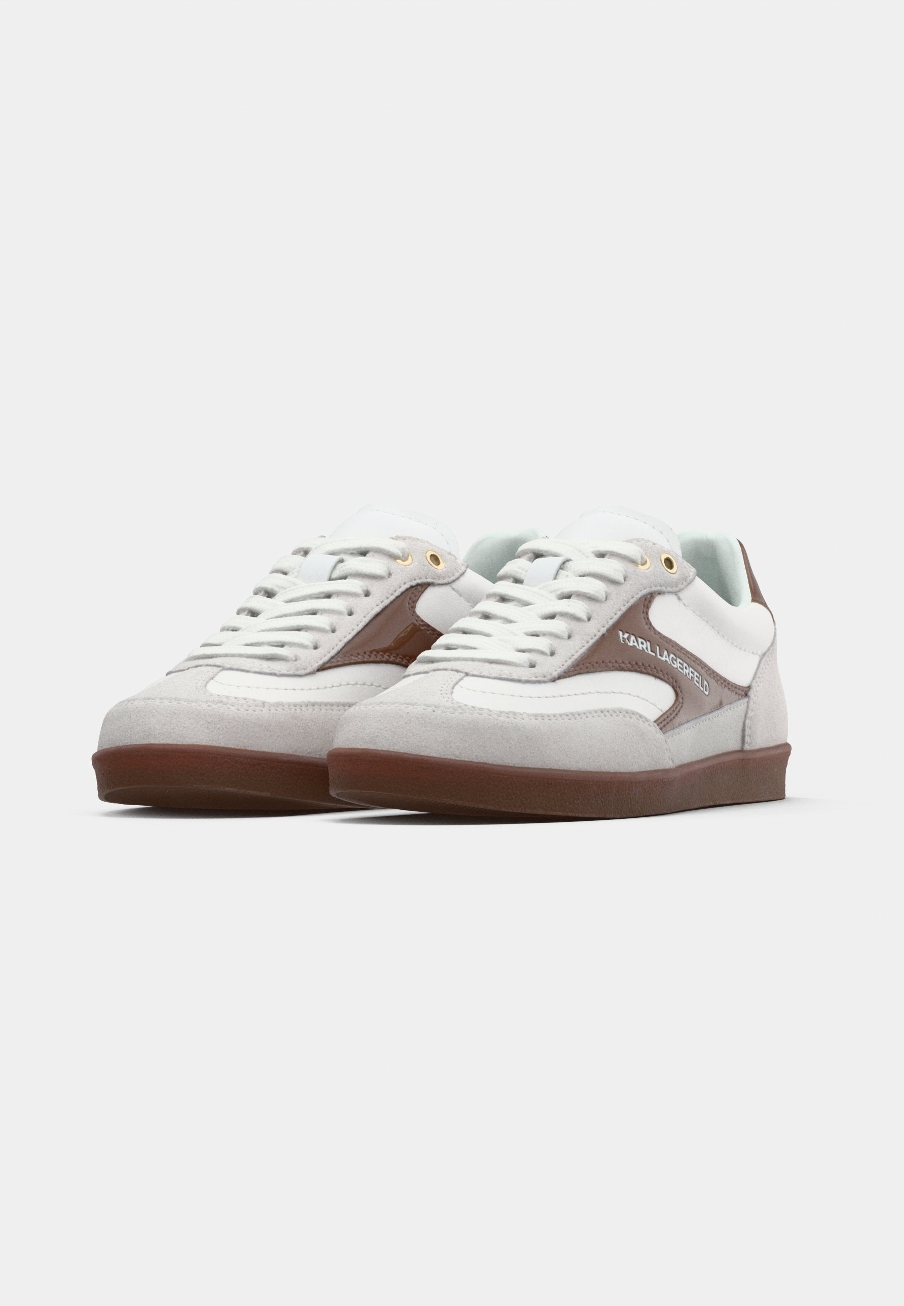 KANDIDATE LACE - Trainers - white/dark brown