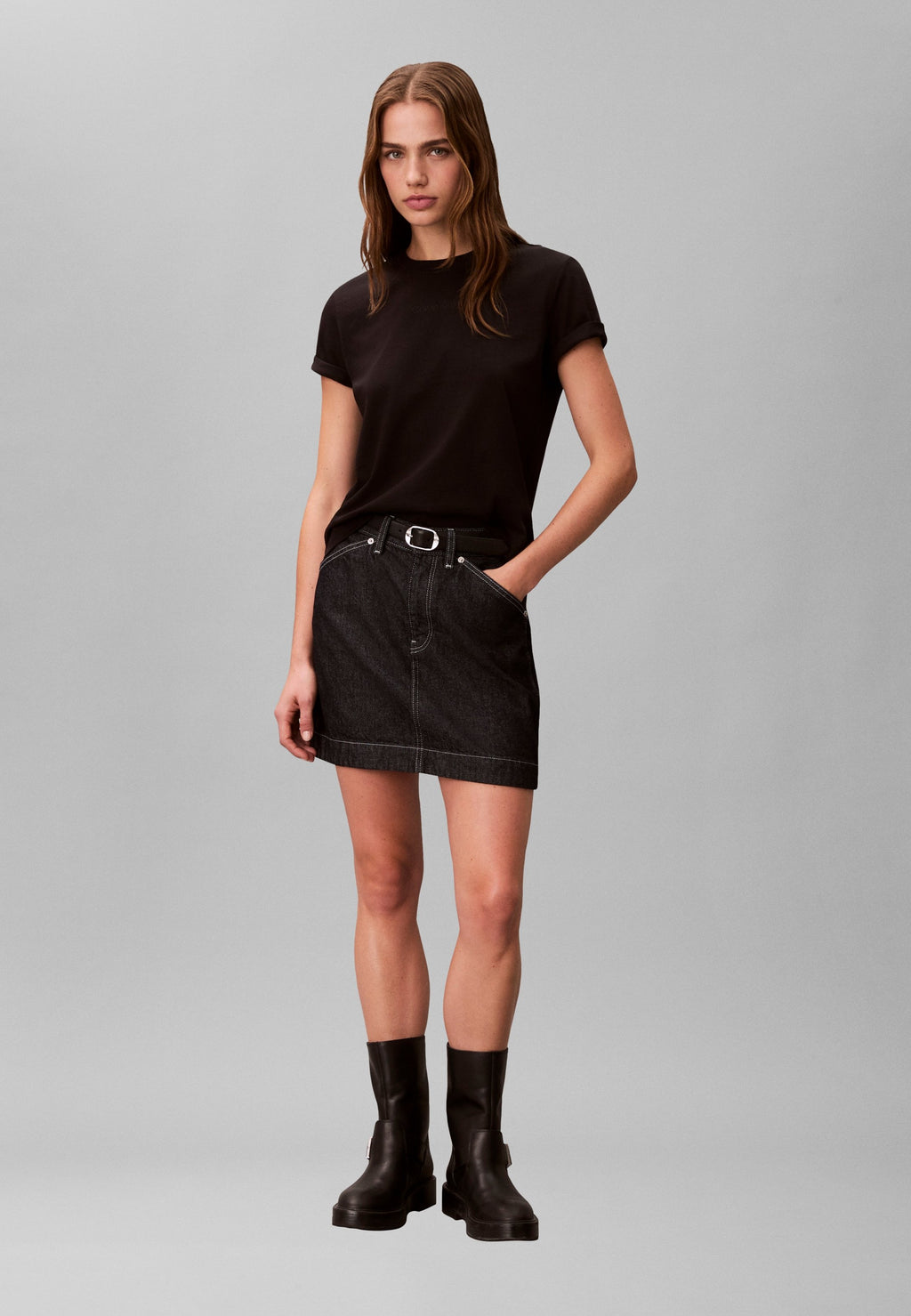 CLASSIC LOGO GRAP - Basic T-shirt - black