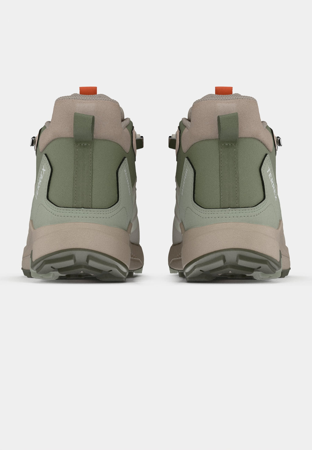ANYLANDER MID - Hiking shoes - off white/halo green