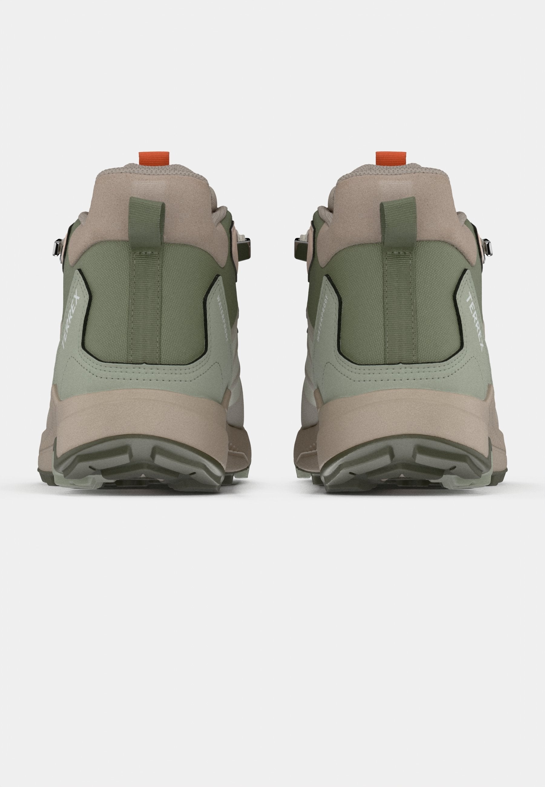 ANYLANDER MID - Hiking shoes - off white/halo green