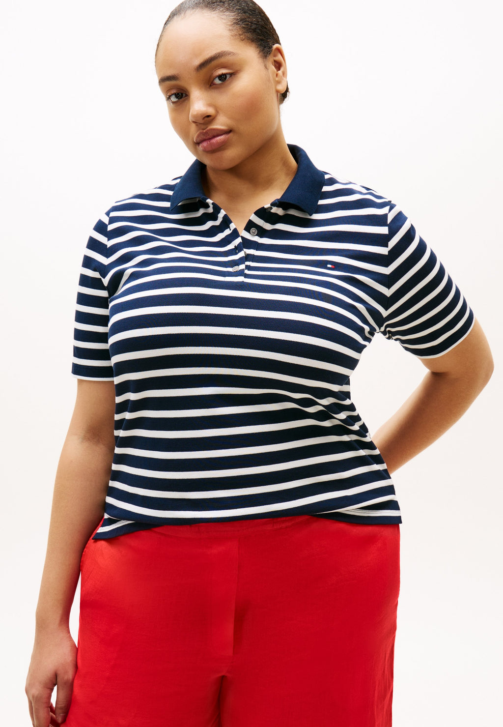 CURVE 1985 REGULAR FIT PIQUE POLO SHIRT - Polo shirt - dark night/ecru