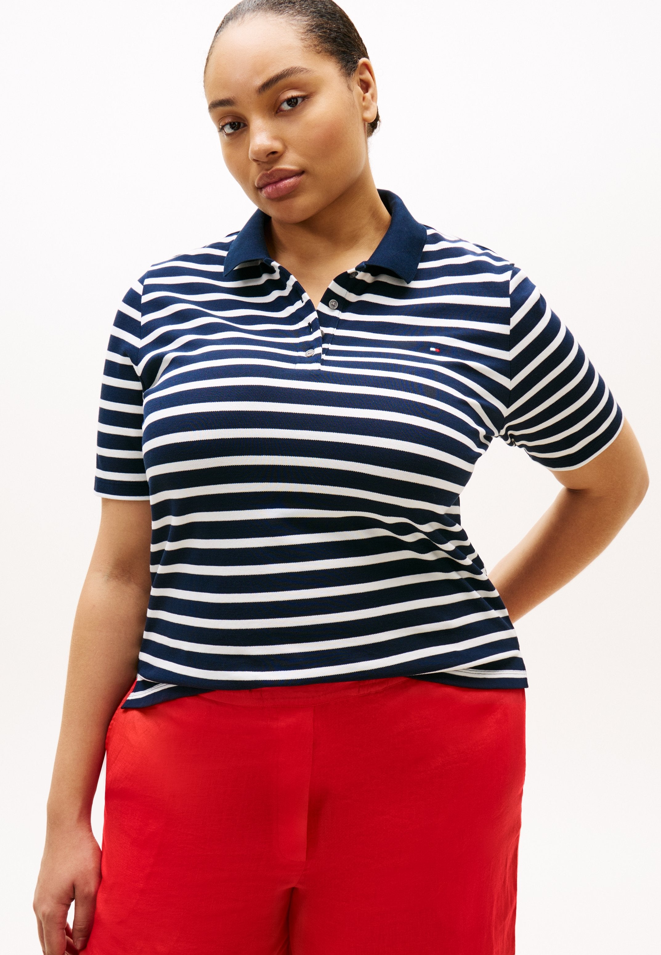 CURVE 1985 REGULAR FIT PIQUE POLO SHIRT - Polo shirt - dark night/ecru