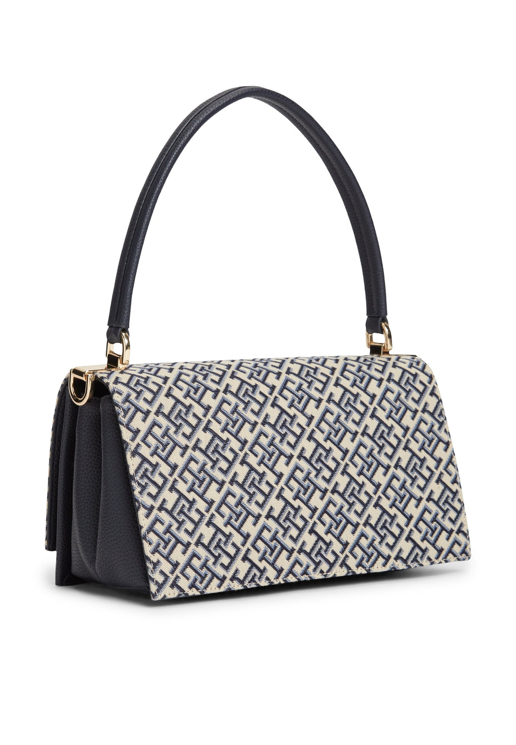 TH MONOGRAM JACQUARD CROSSBODY BAG - Handbag - blue mono