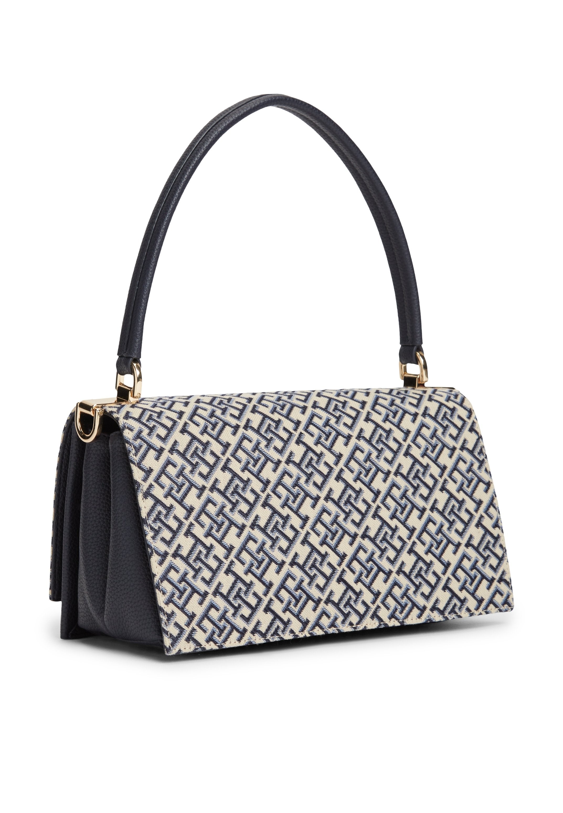 TH MONOGRAM JACQUARD CROSSBODY BAG - Handbag - blue mono