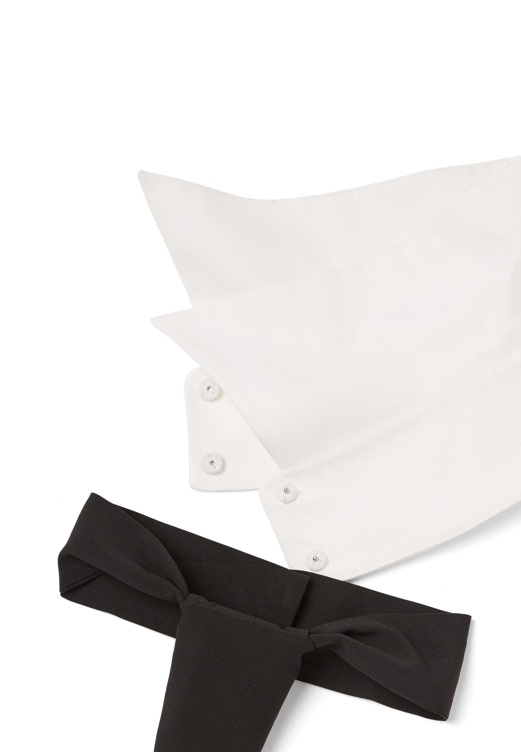 COLLAR AND TIE - Other accessories - white black
