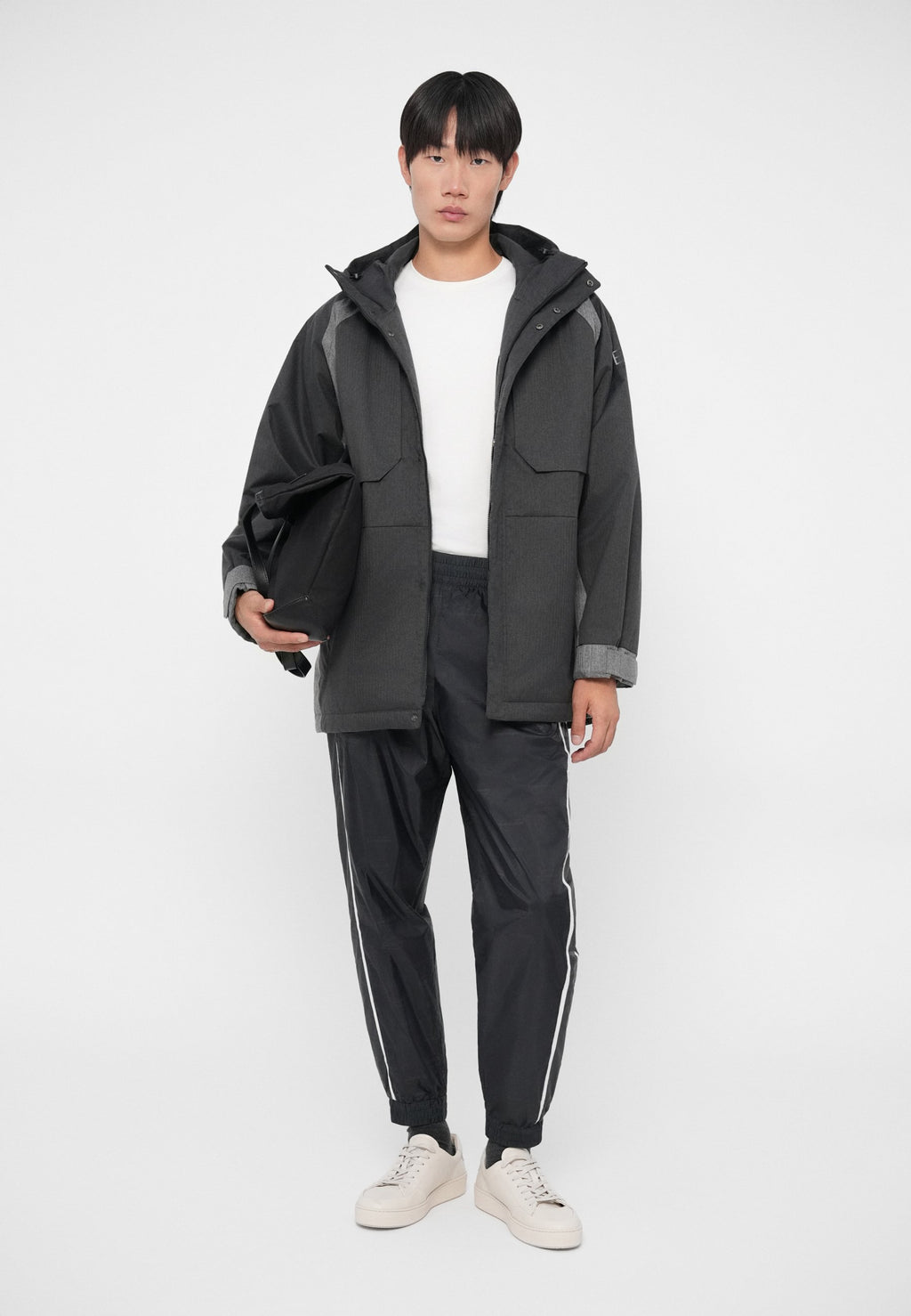 TRAIN LUX PADDED HOODIE JACKET - Parka - dark grey melange