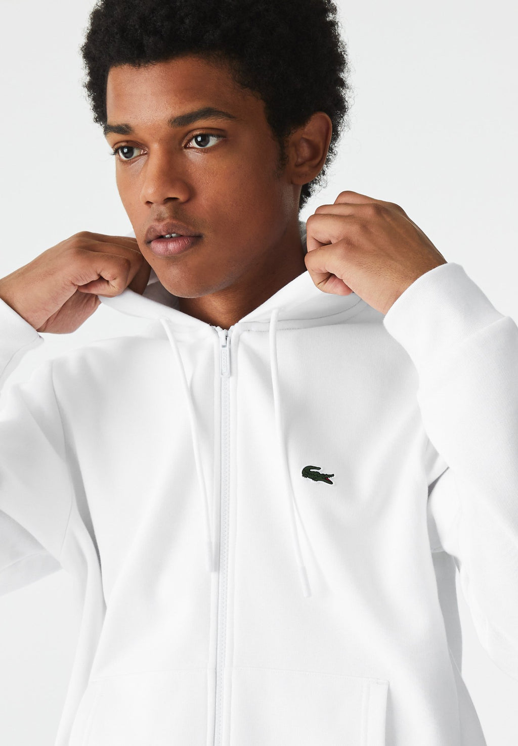 Zip-up sweatshirt - blanc