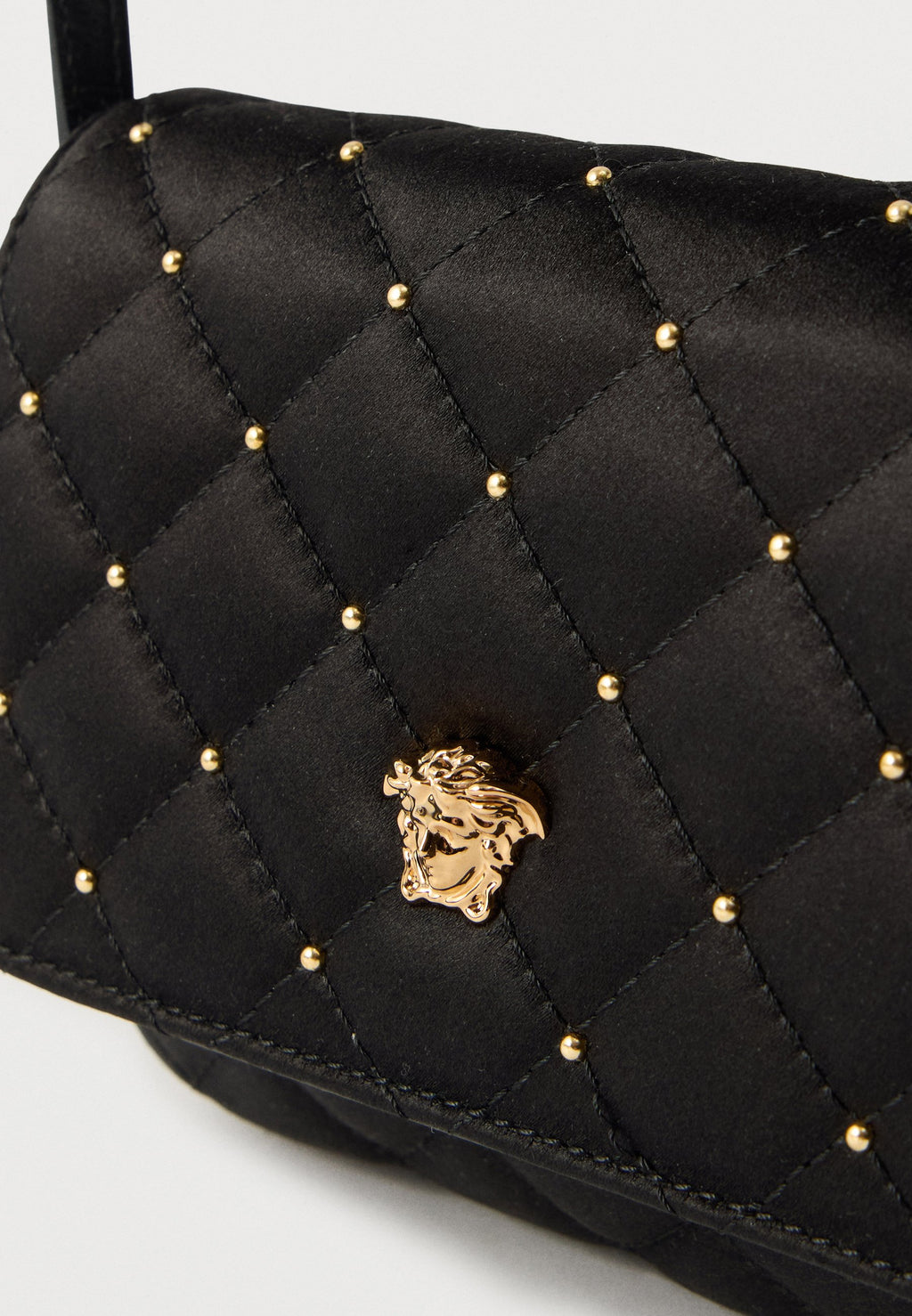 BORSA TRACOLLA RASO TRAPUNTATO BORCHIE UNISEX - Cross body bag - black/gold-coloured