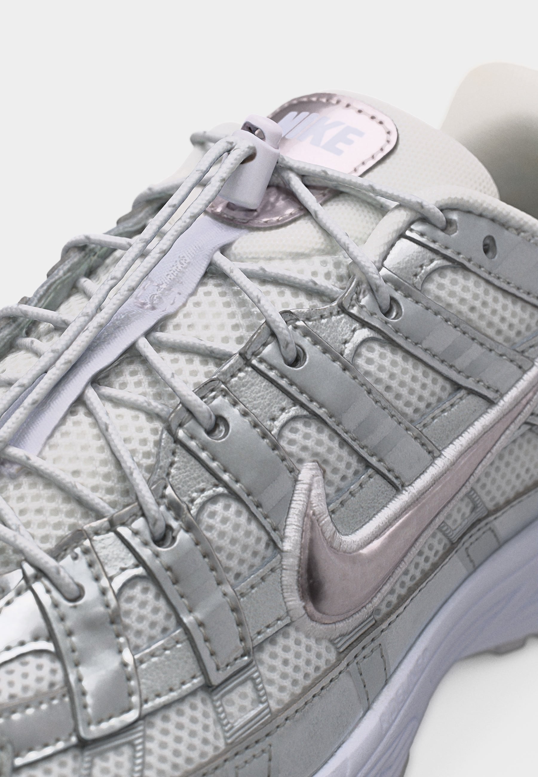 P 6000 UNISEX - Spor Ayakkabı - white/vast grey/metallic silver-coloured