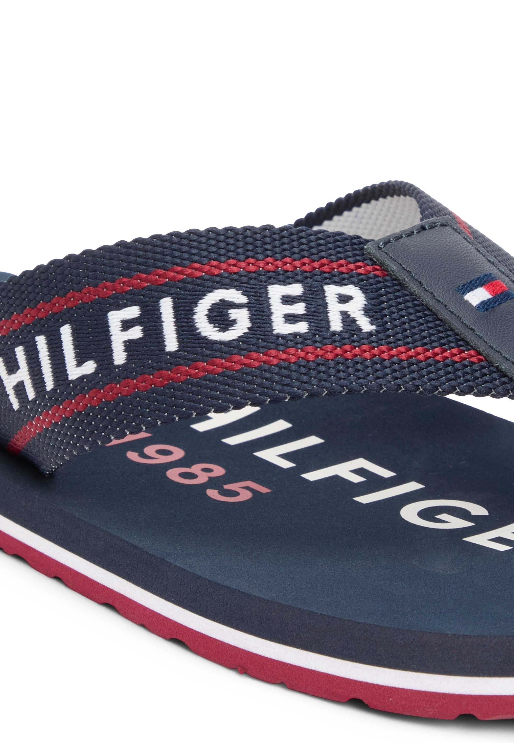 WEBBING STRAP LOGO FLIP-FLOPS - T-bar sandals - desert sky