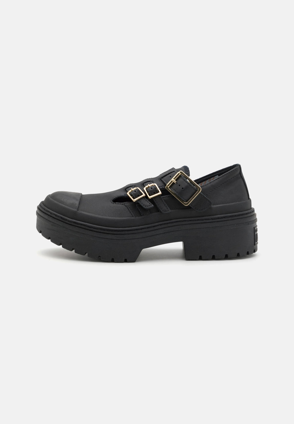 CHUCK TAYLOR ALL STAR LUGGED HEEL MARY JANE PLATFORM - Plateformes à talons - black/gold