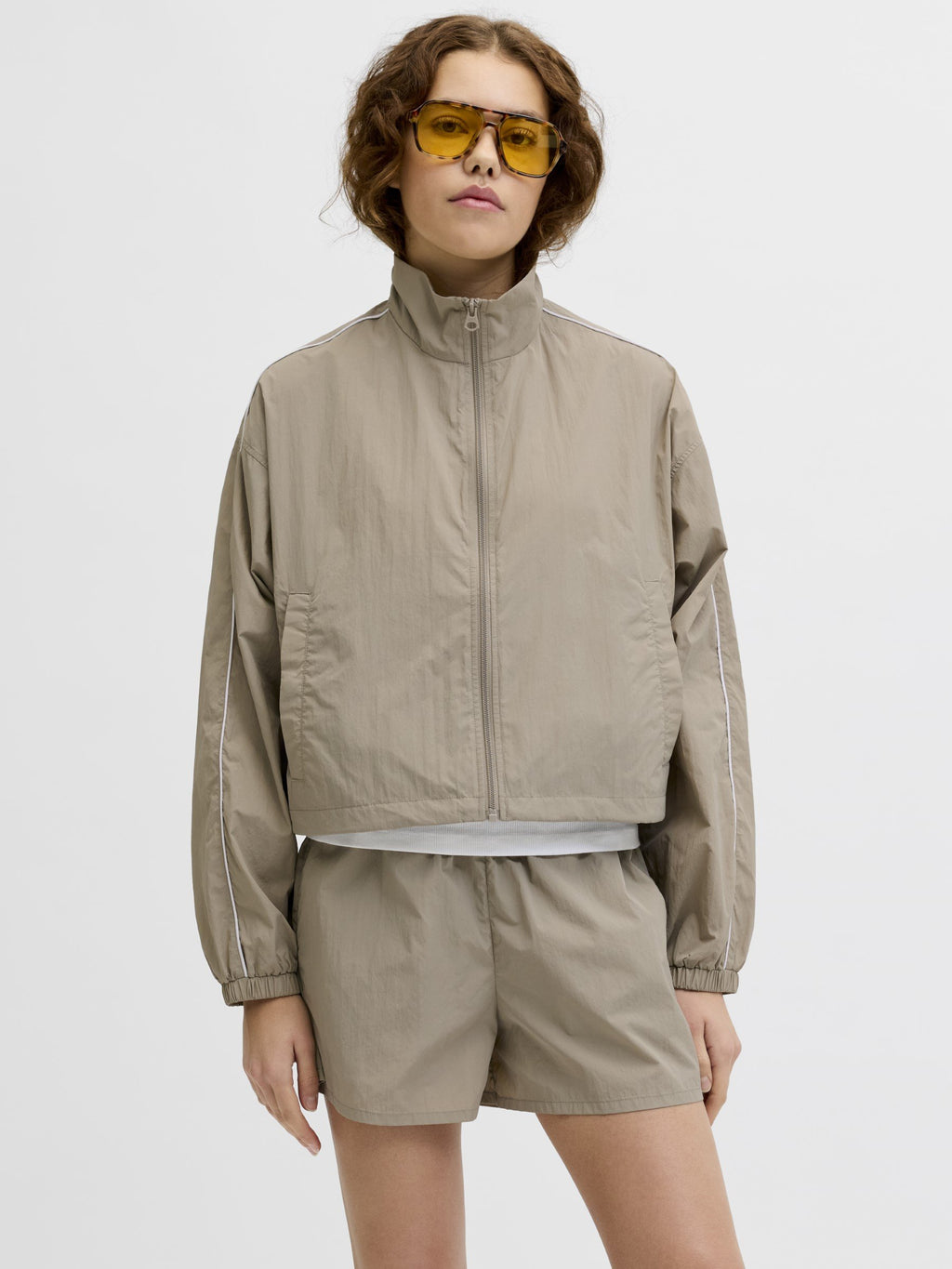 JXNILA LIGHT TRACK JACKET - Summer jacket - vintage khaki
