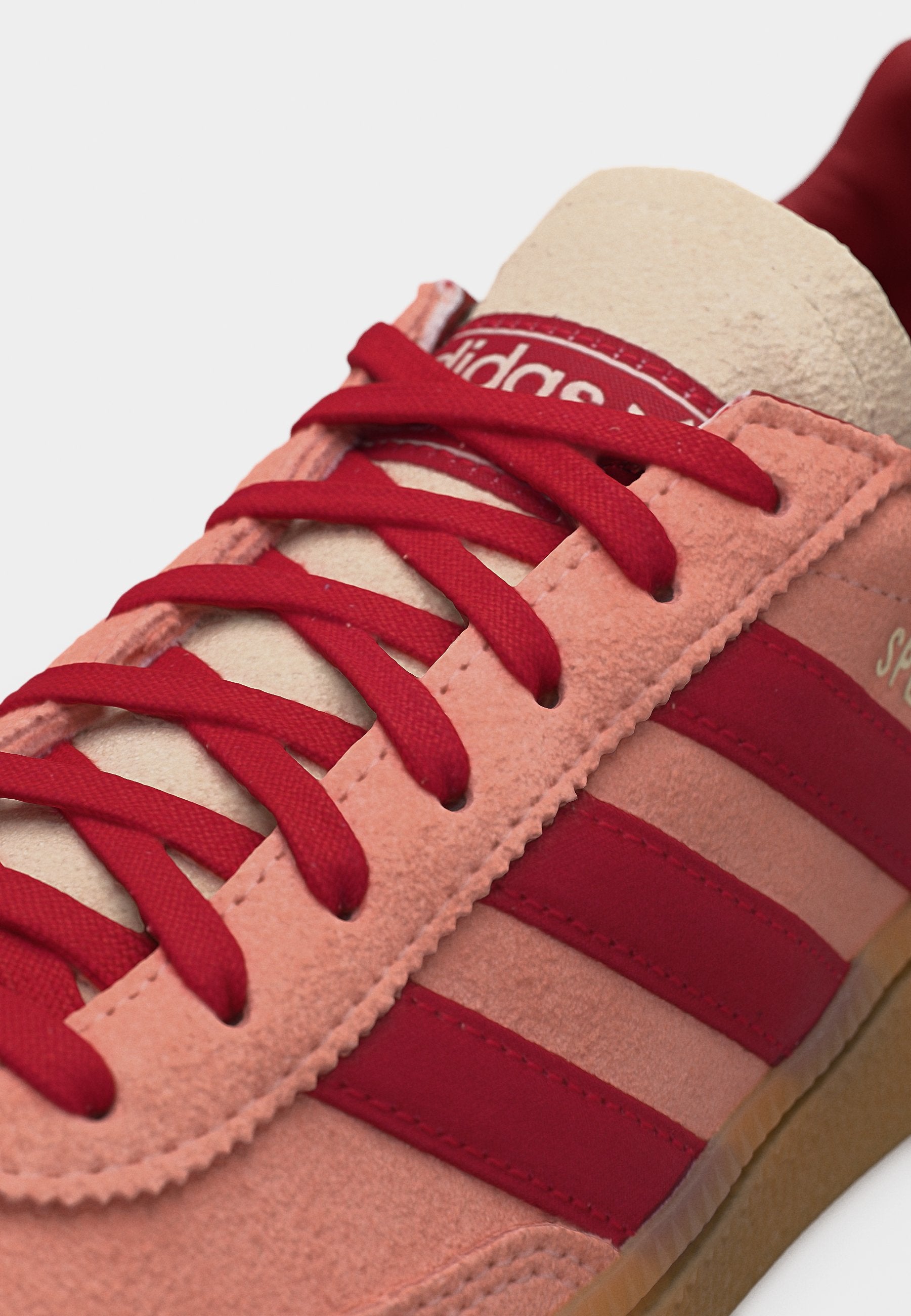 SATIN STRIPES HANDBALL SPEZIAL UNISEX - أحذية رياضية - كورال ضبابي/أحمر فريق النصر/أحمر شبه لامع