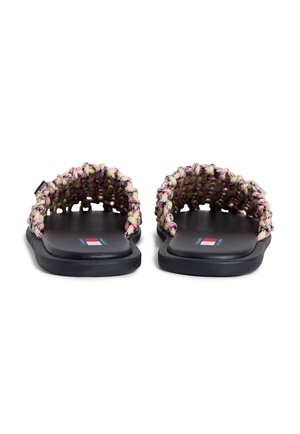WOVEN ROPE MULES - Sandals - lime essence/synthetic blush