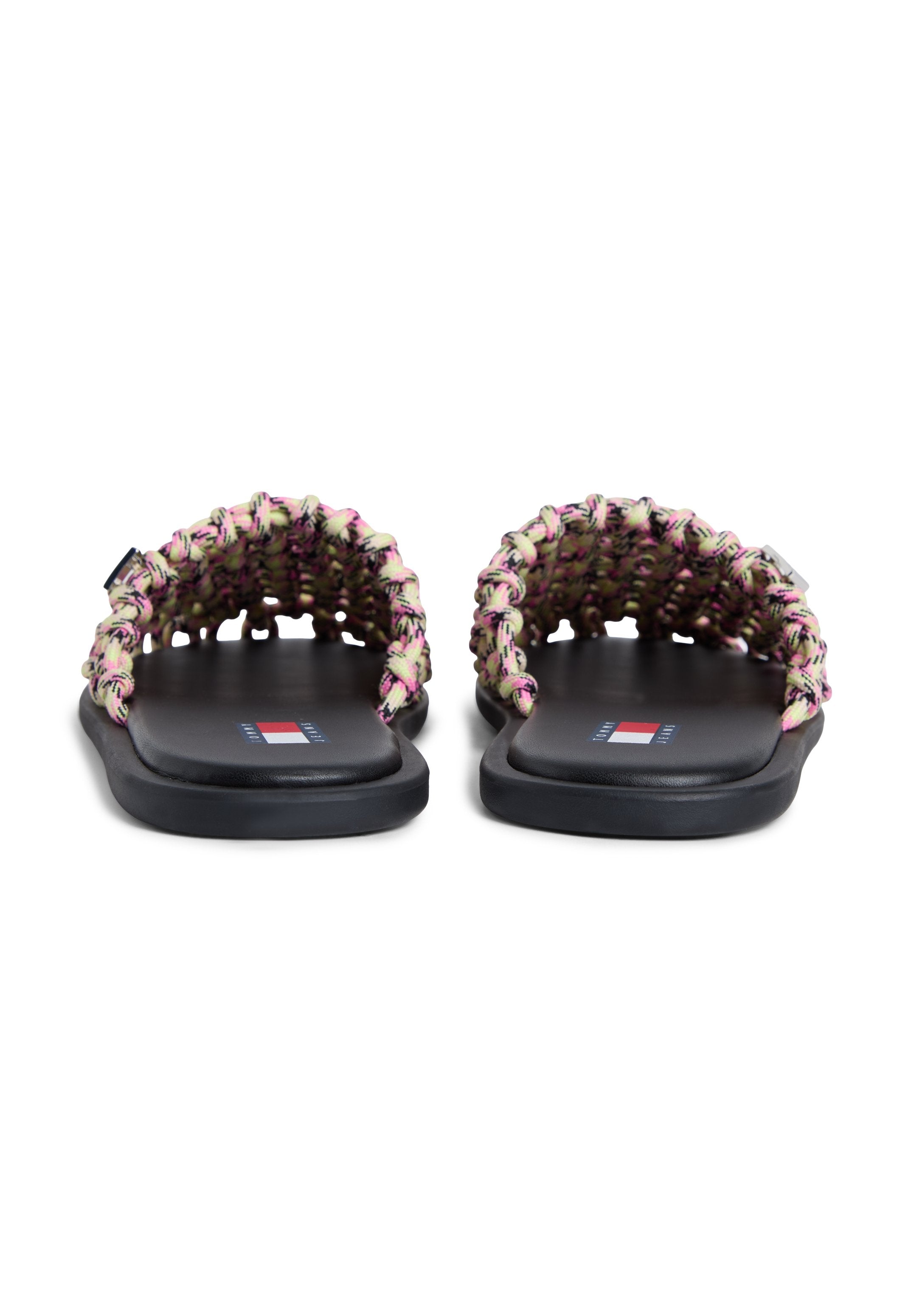 WOVEN ROPE MULES - Sandals - lime essence/synthetic blush