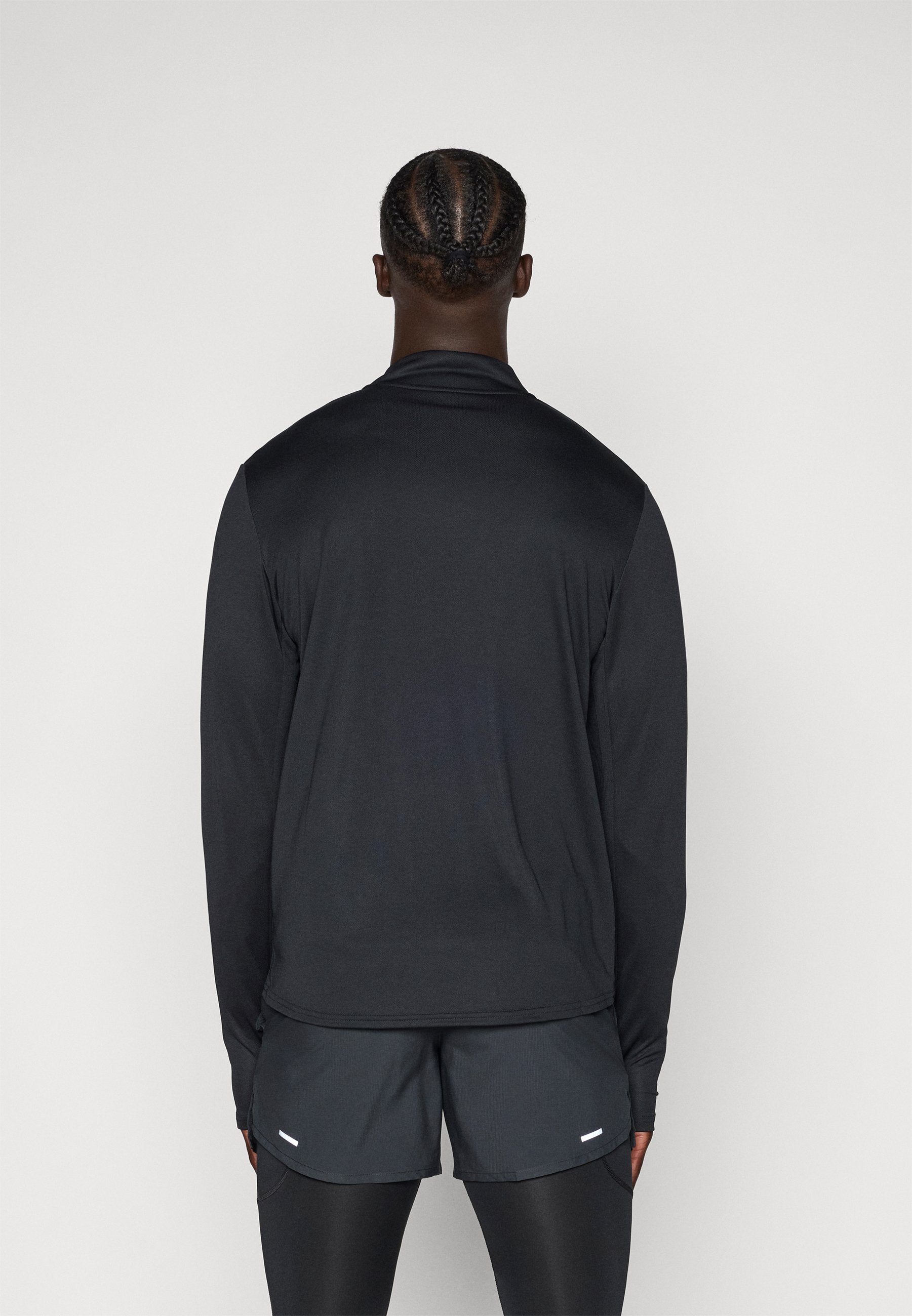 PACER TOP - Long sleeved top - black/reflective silver-coloured