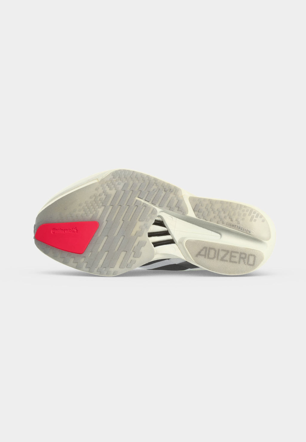ADIZERO ADIOS PRO 4 - Road running shoes - cloud white/core black/silver-coloured metallic