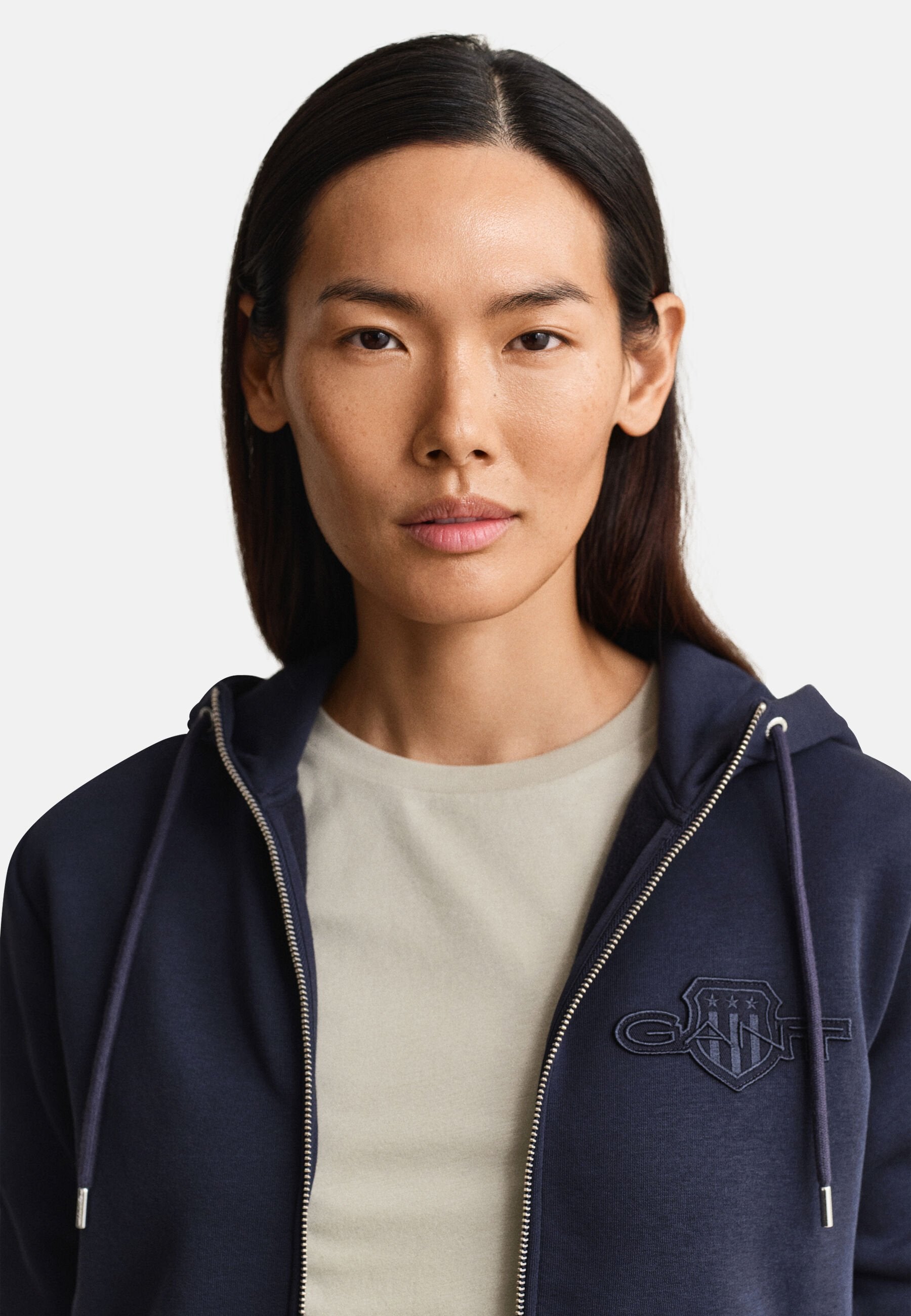 Zip-up sweatshirt - evening blue