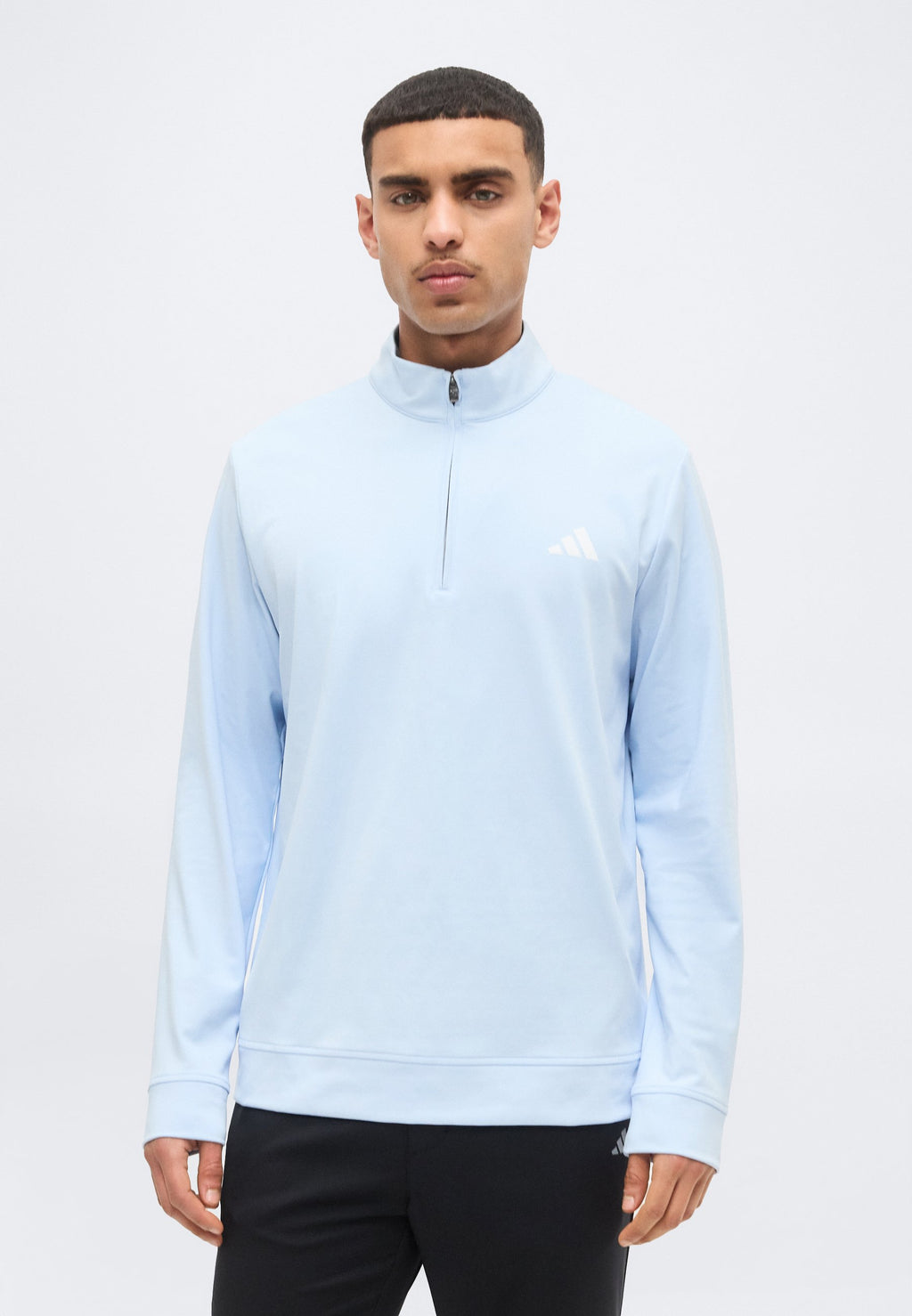 ULTIMATE CLASSIC QUARTER ZIP - Long sleeved top - light blue