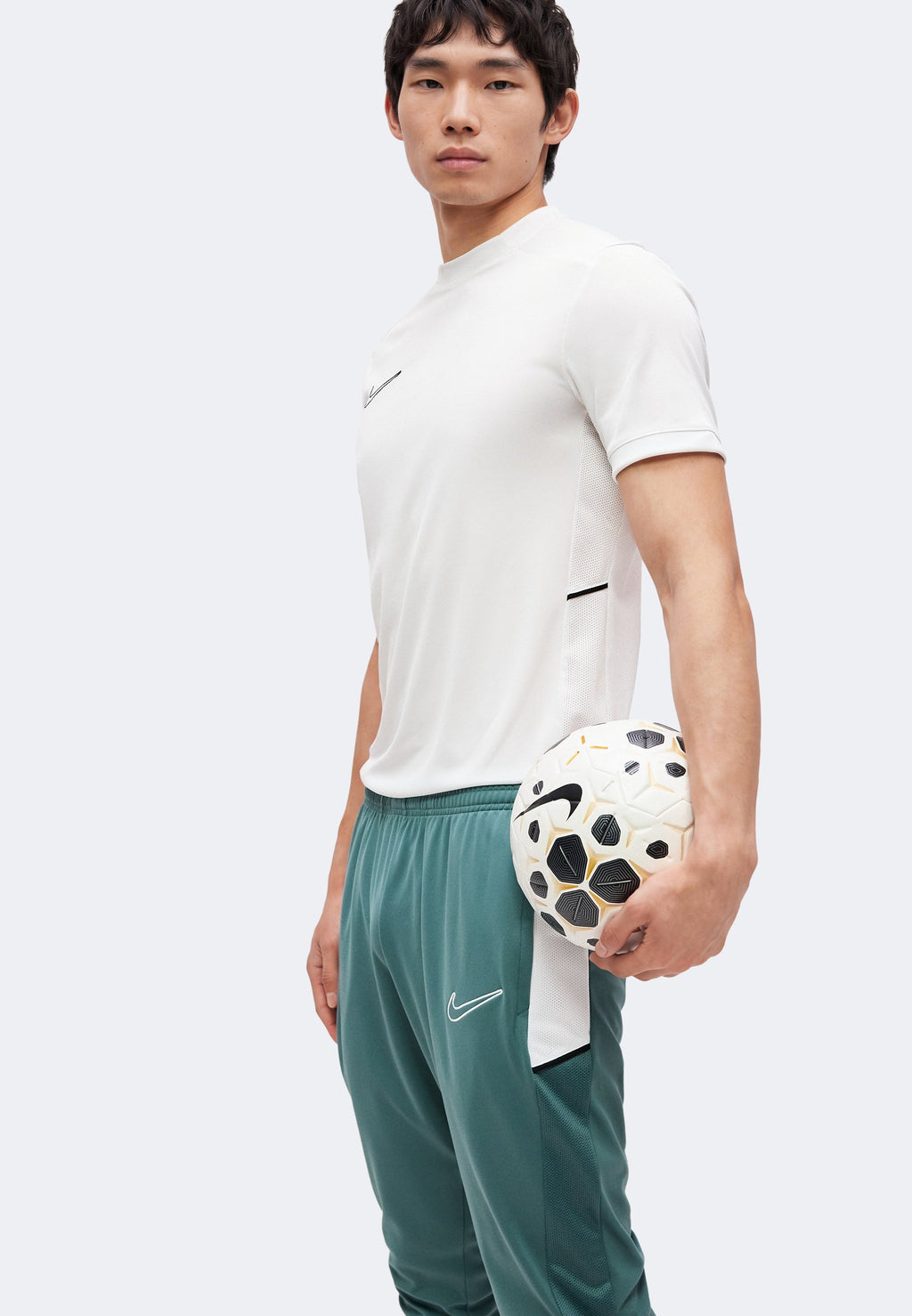 ACADEMY - Tracksuit bottoms - mineral slate/black/white