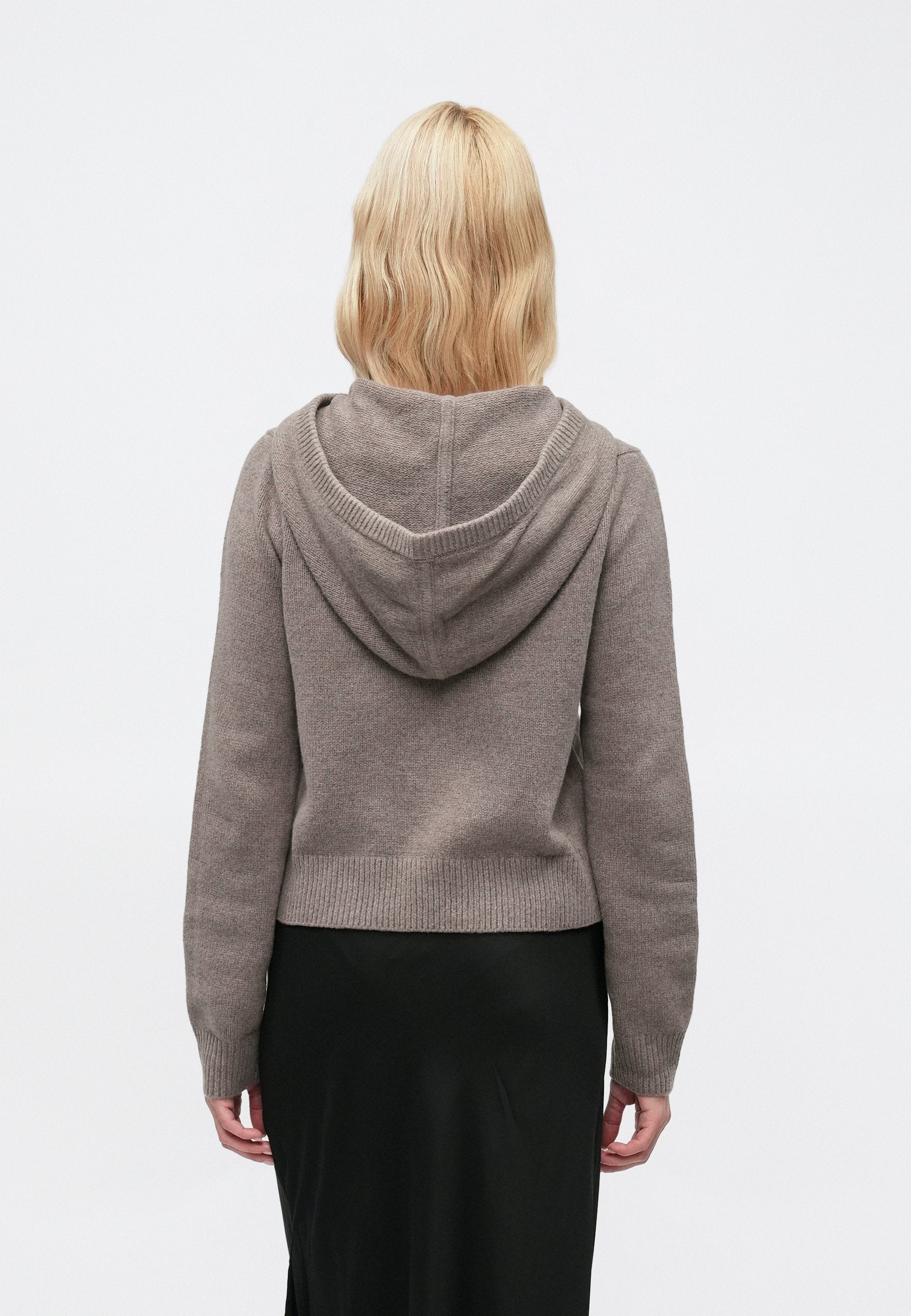 SWEAT À CAPUCHE ZIPPÉ CASHSOFT - Sweat zippé - amande grillée
