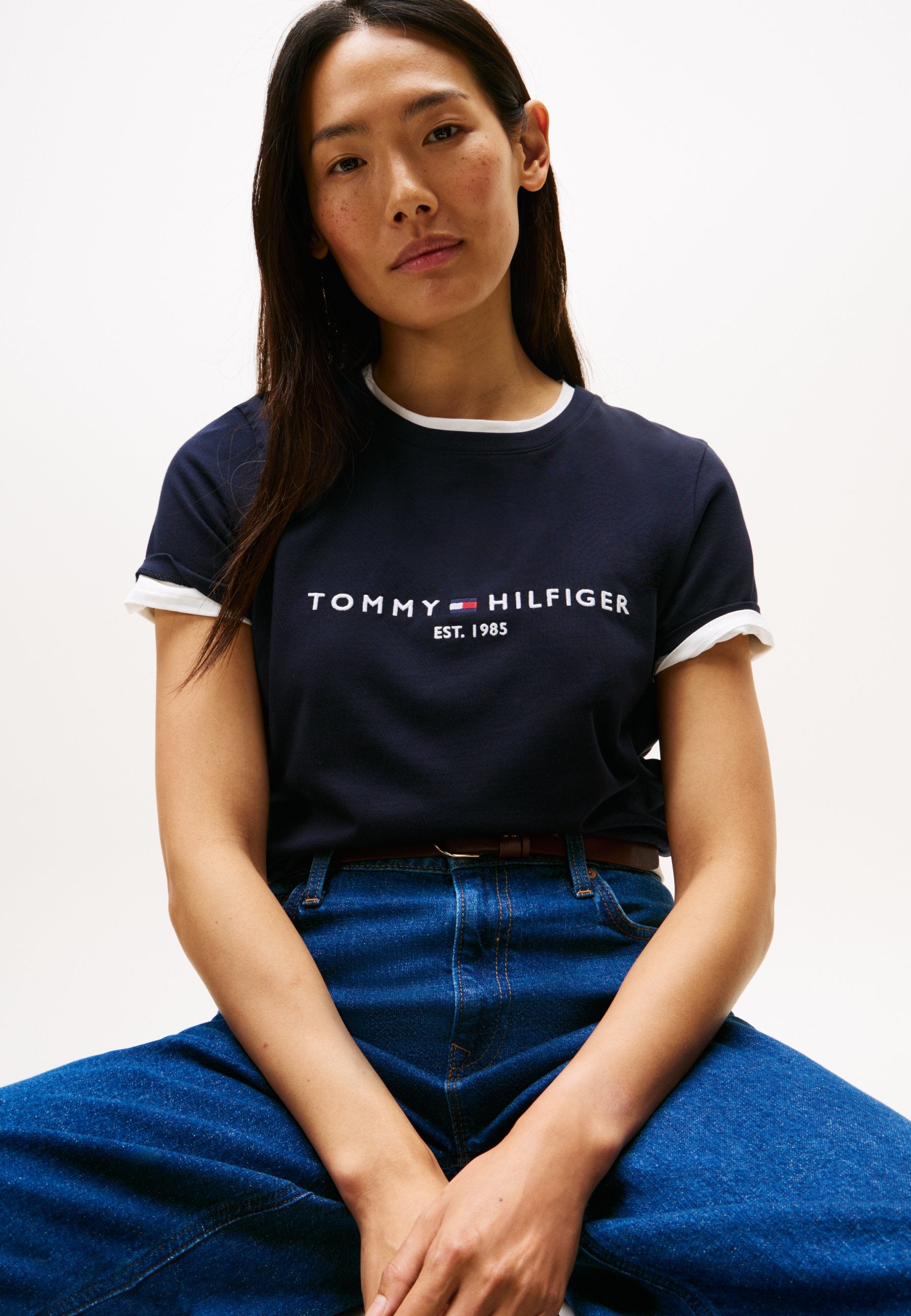 HERITAGE - Tee-shirt imprimé - marine