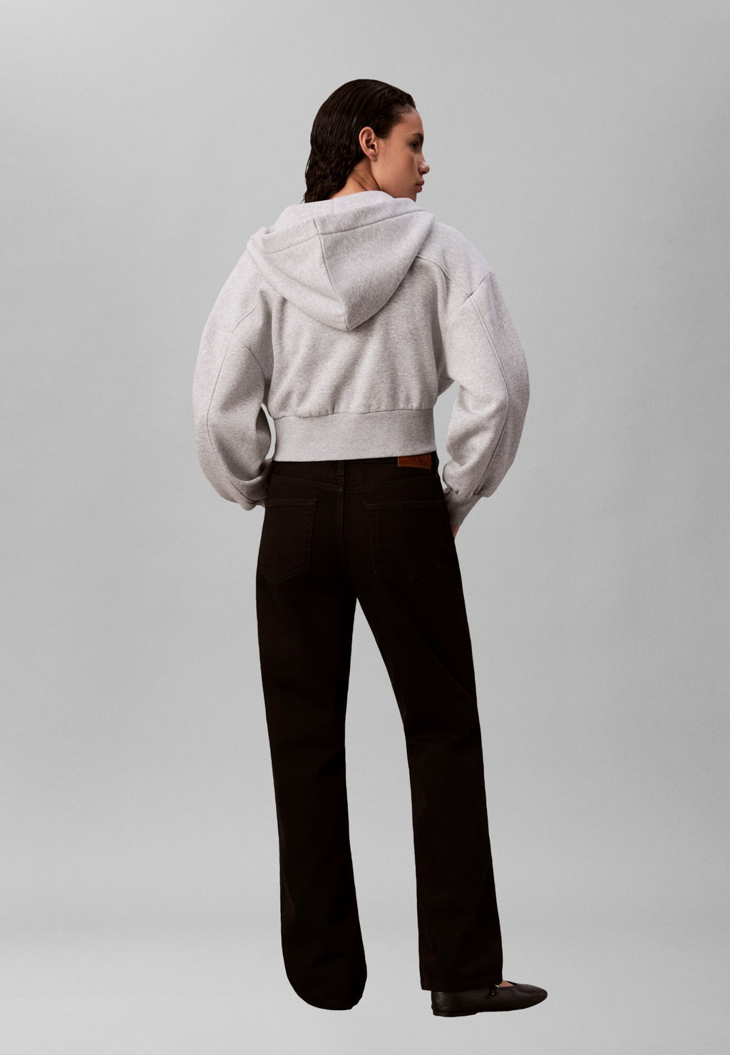 SIGNATURE STRAIGHT - Relaxed fit jeans - soft black