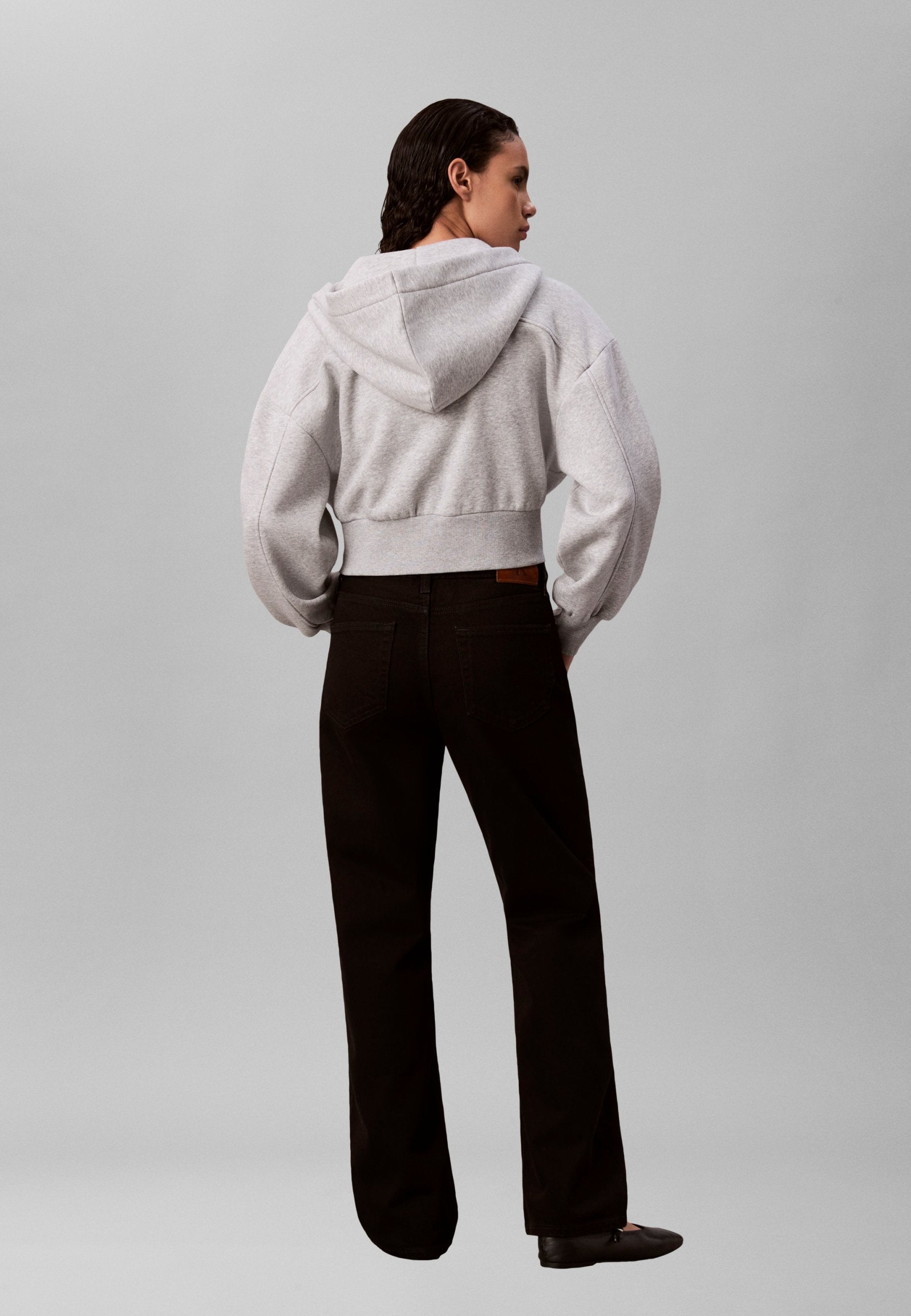 SIGNATURE STRAIGHT - Relaxed fit jeans - soft black