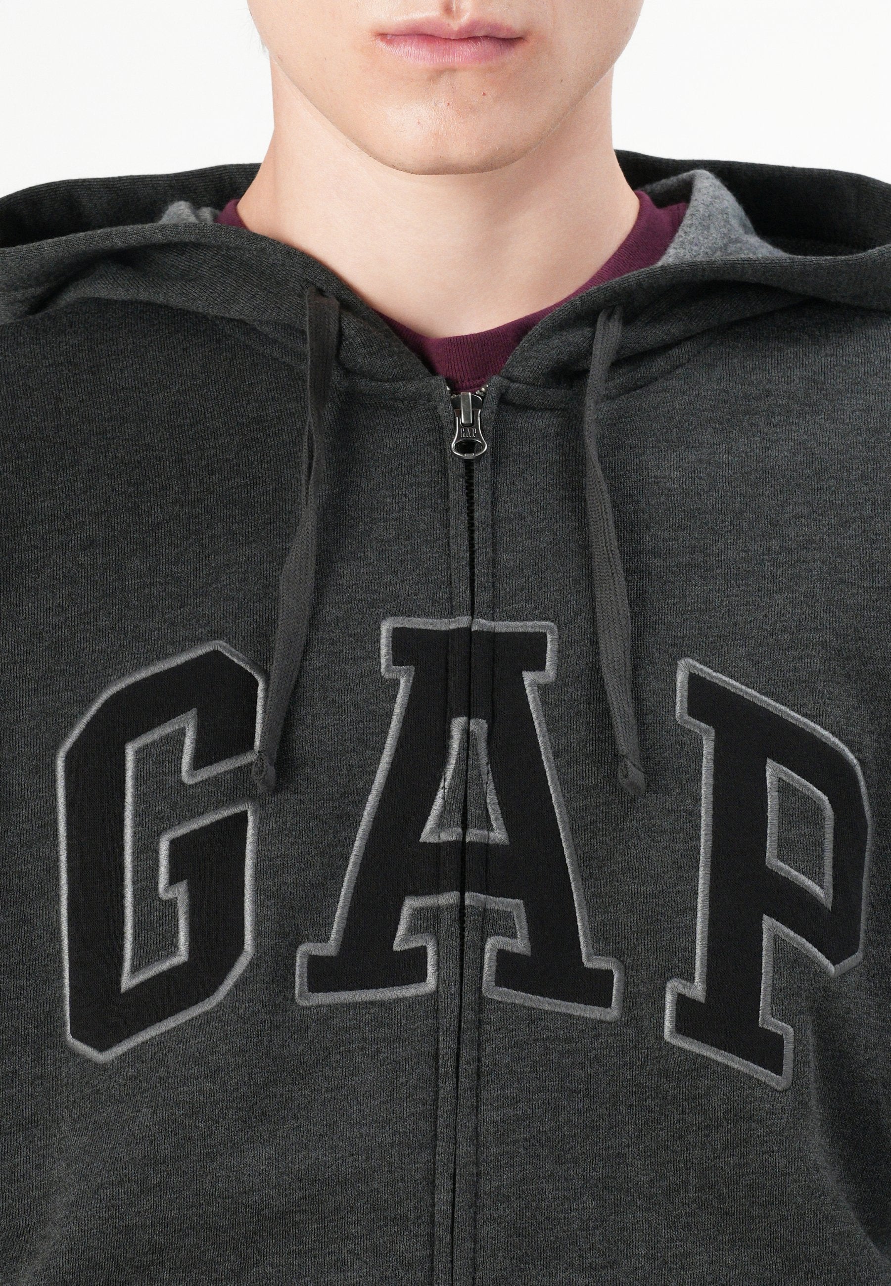 HERITAGE LOGO - Zip-up sweatshirt - new charcoal grey