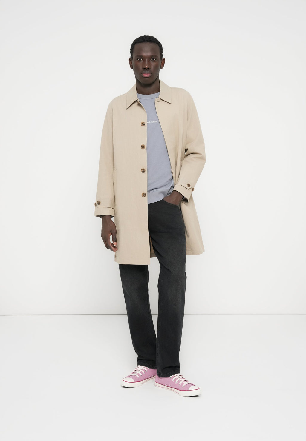 BLAMARLEY COAT - Trenchcoat - aluminum