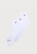 جوارب PATCH LOGO ANKLE UNISEX - أبيض - عبوة 3