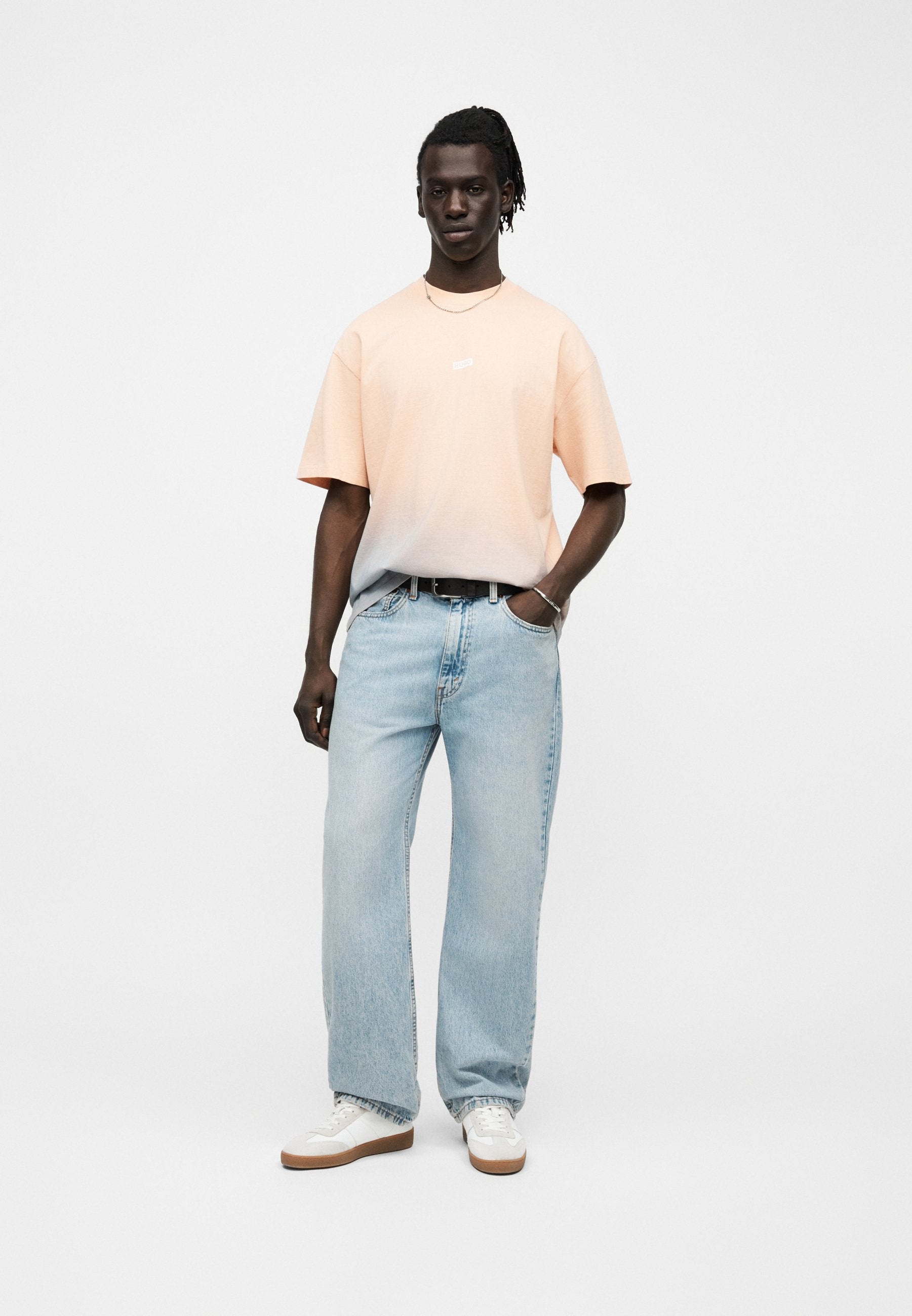 NALONO - Print T-shirt - light pastel orange