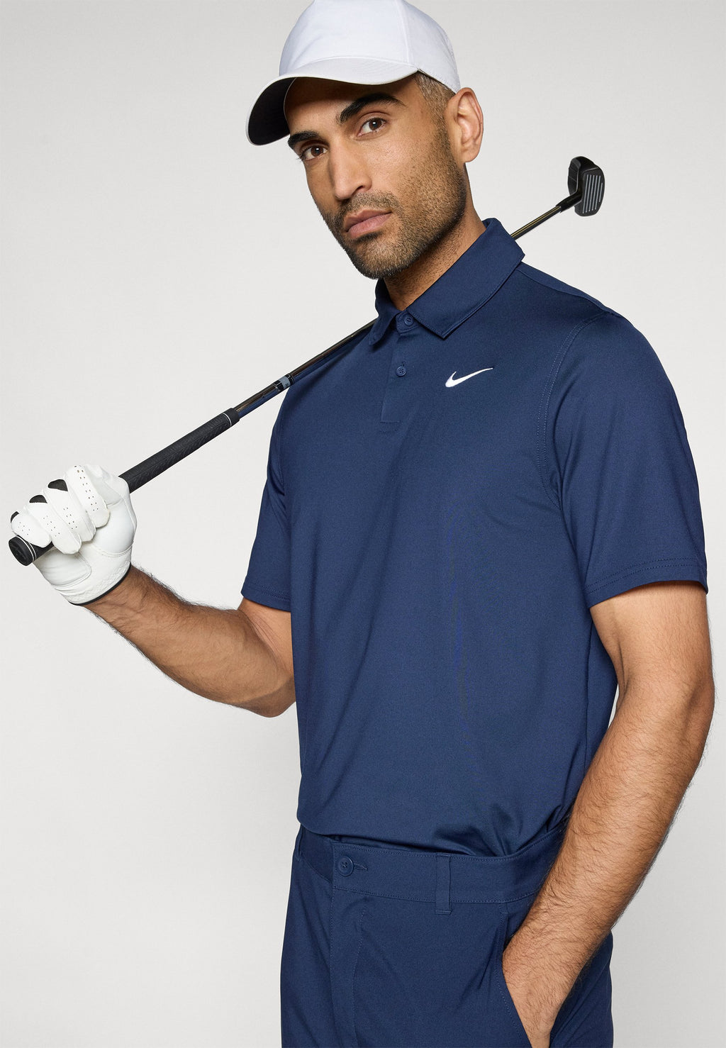 VICTORY SOLID - Polo shirt - college navy/white