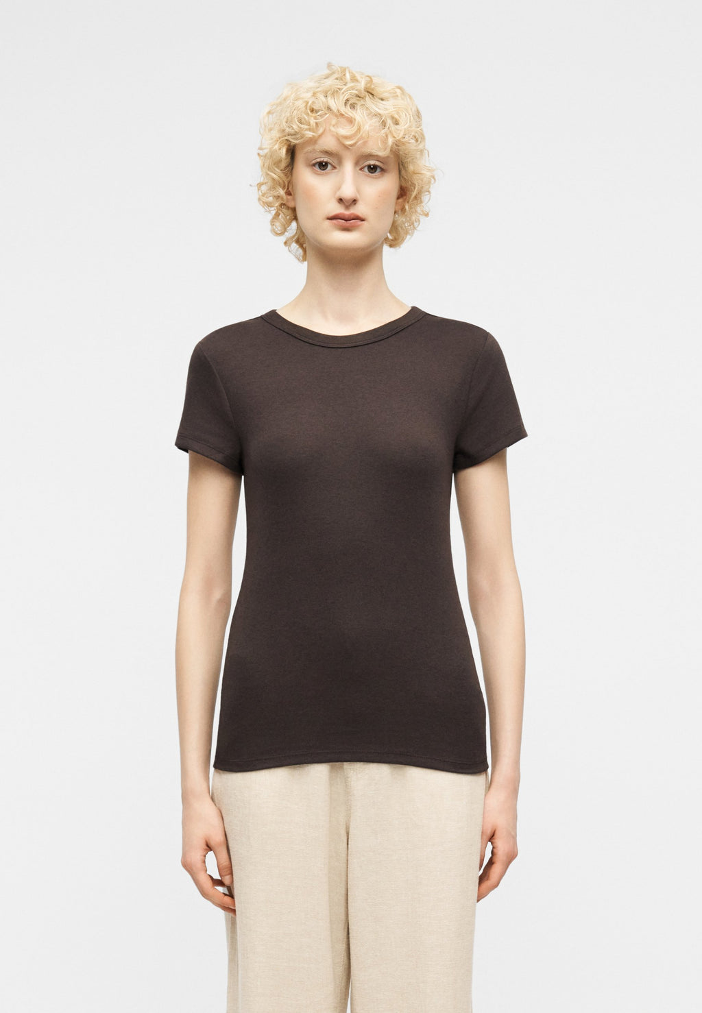CREW - Print T-shirt - terra brown