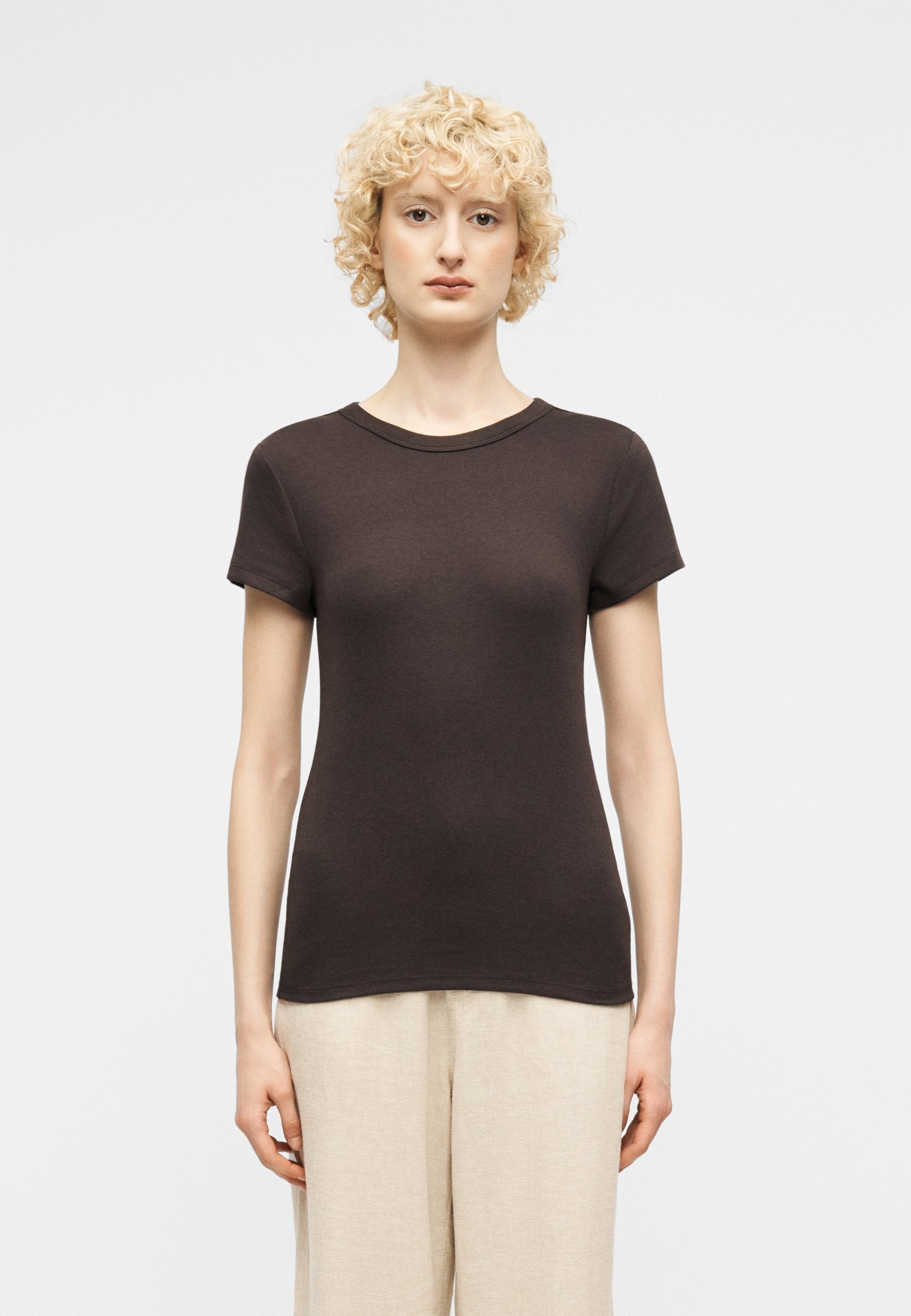 CREW - Print T-shirt - terra brown