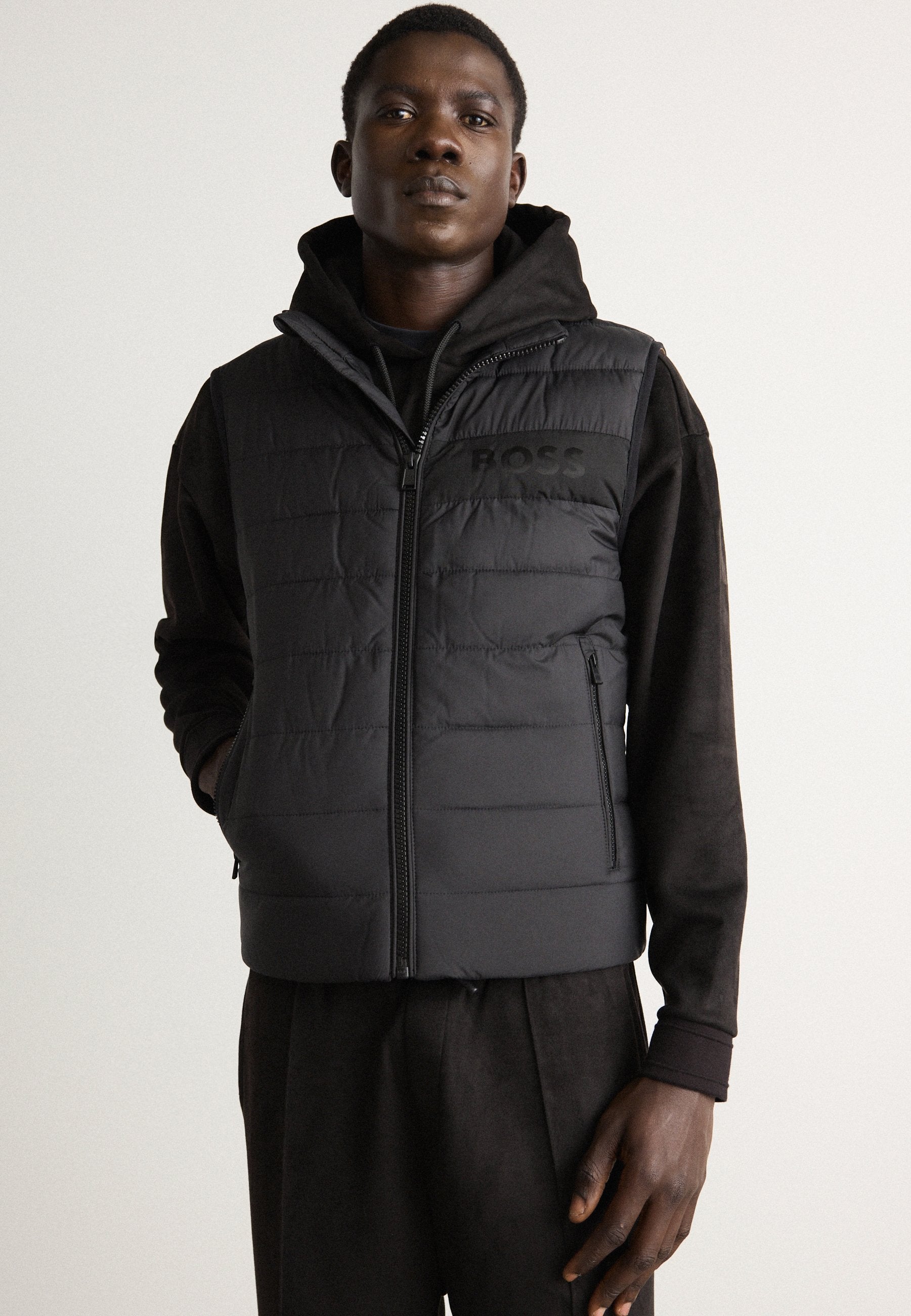 CENITO - Waistcoat - black