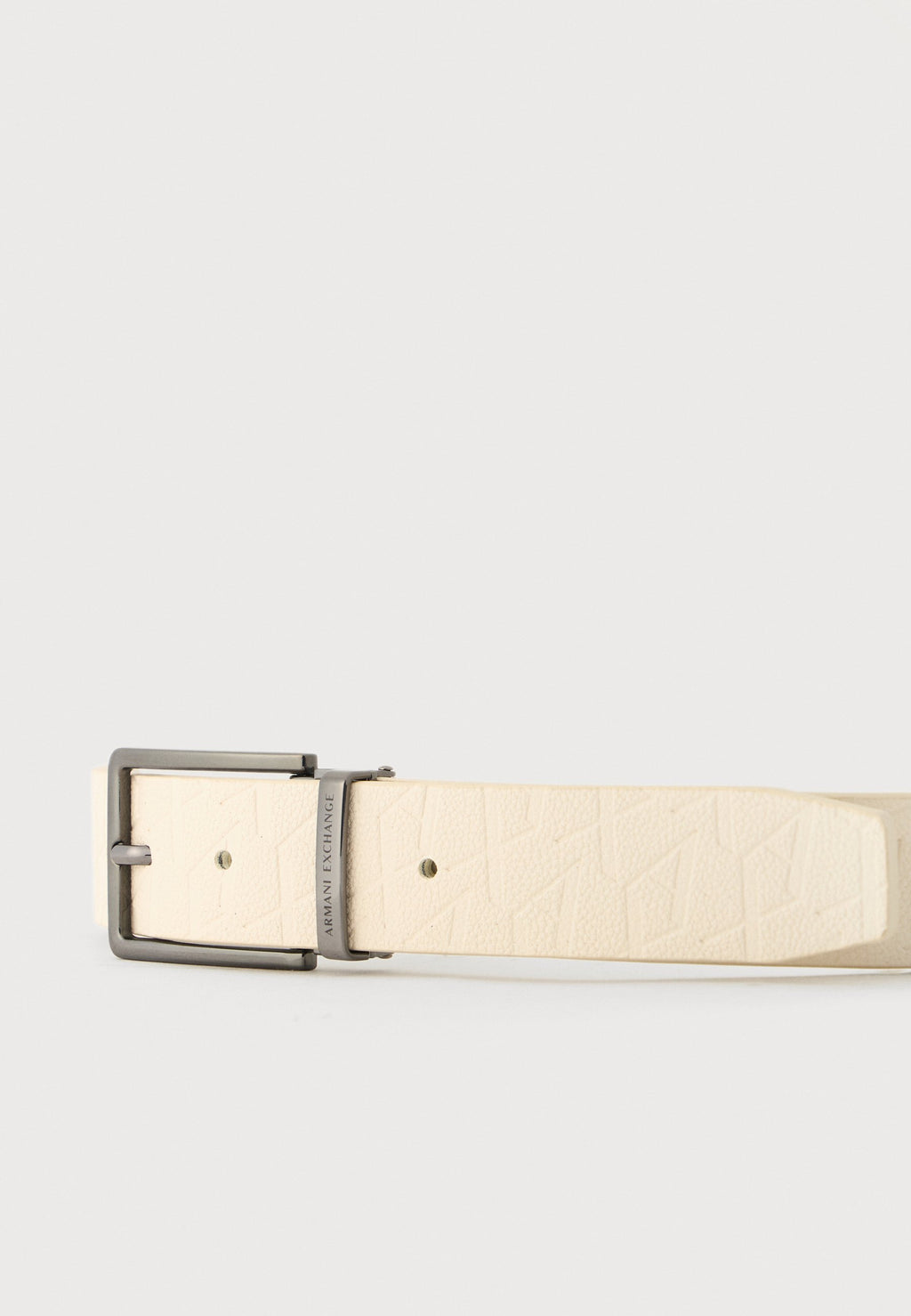 AX LOGO BELT UNISEX - Belt - cream