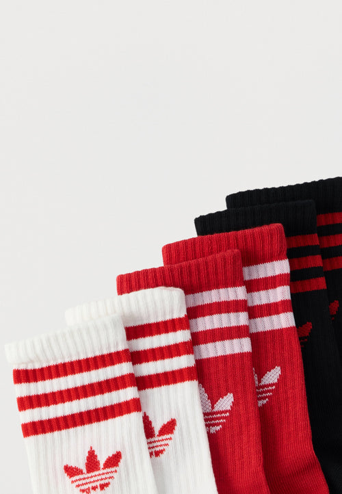 3S CREW S 6P K UNISEX - Çoraplar - better scarlet/siyah/beyaz