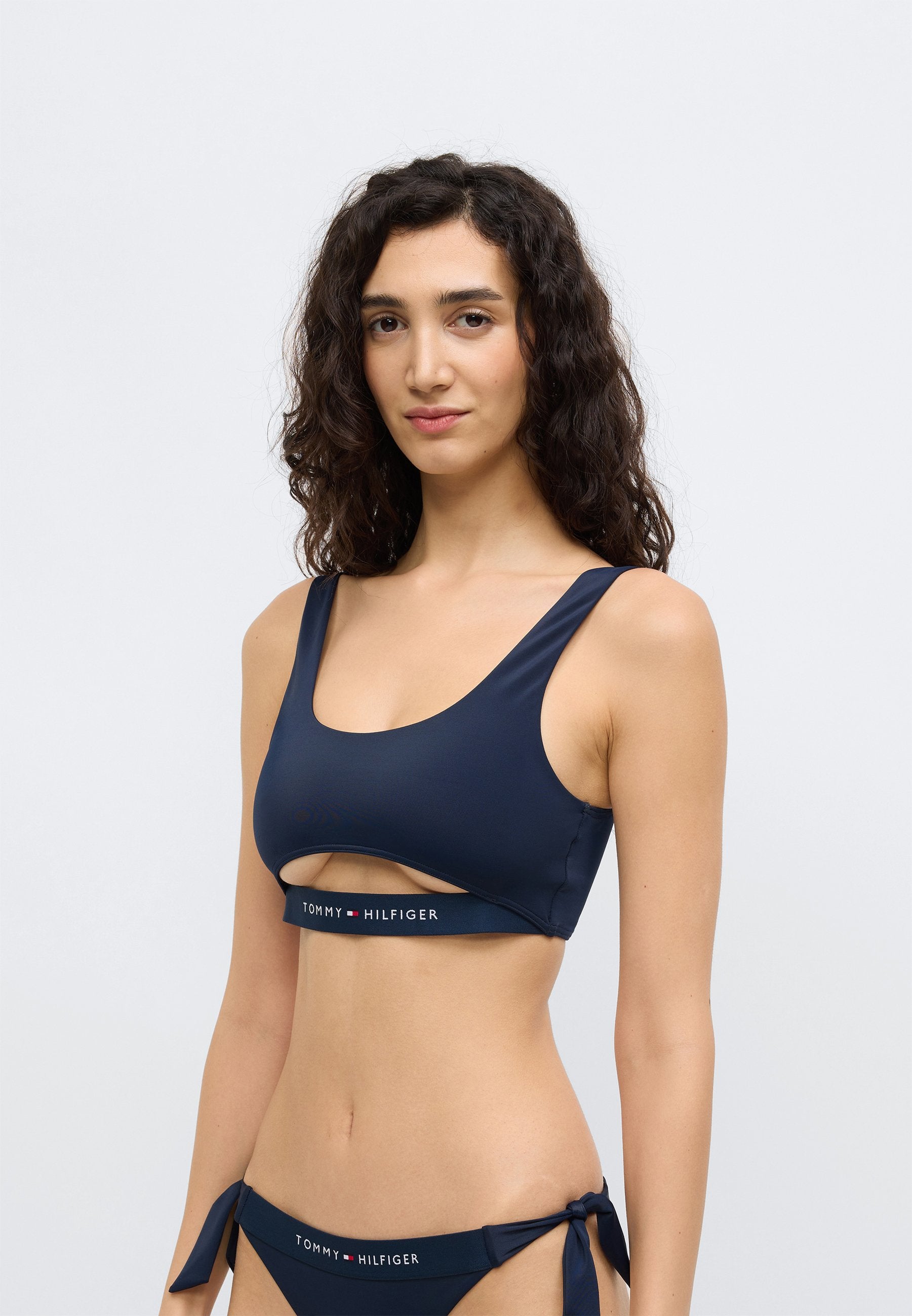 ORİJİNAL LOGO KESİM BRALET BİKİNİ ÜSTÜ - Bikini üstü - koyu gece mavisi